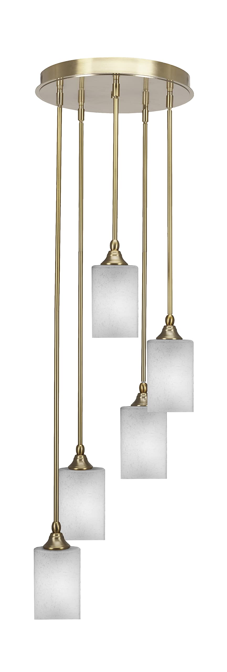 Empire 5 Light Cluster Pendalier in New Age Brass Finish (2145-NAB-531)