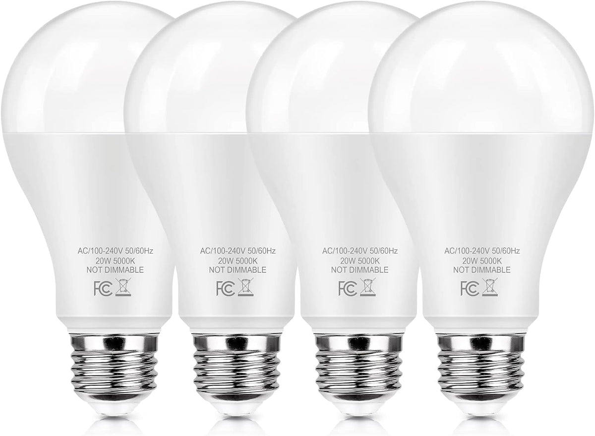 Led Light Bulbs 150 Watt Equivalent, 2200 Lumen Super Bright Light Bulbs, Daylight White 5000K, A21 20W Led Bulb E26 Base, Non-D