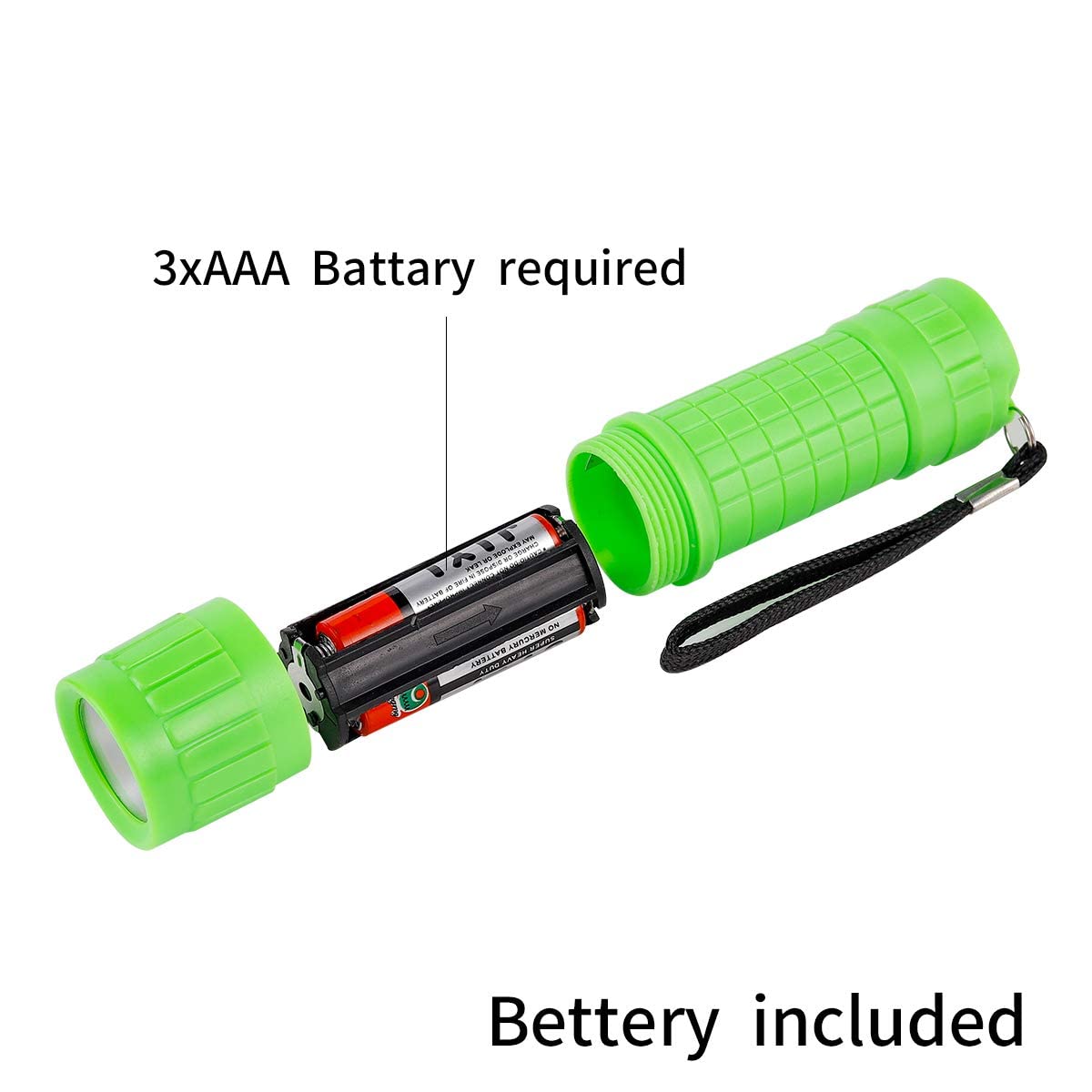 Whaply Small Mini Flashlights Pack Of 6,Assorted Colors,New Type Cob Light,With 18 Aaa Battery (6 Pack)