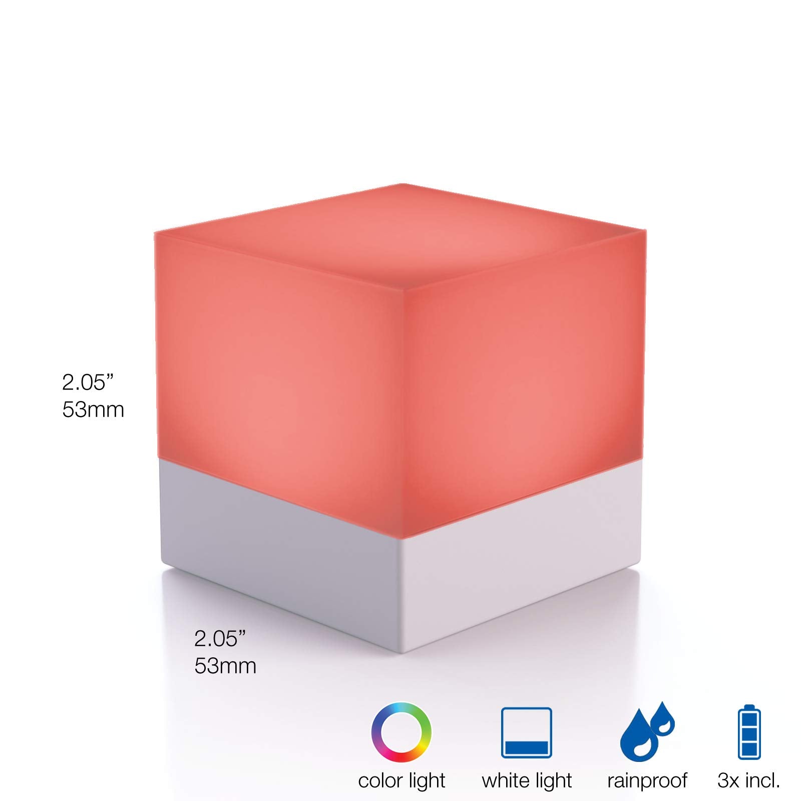 enevu Cube Personal LED Light, One Size, White, Synthetic Material, Model ENE02