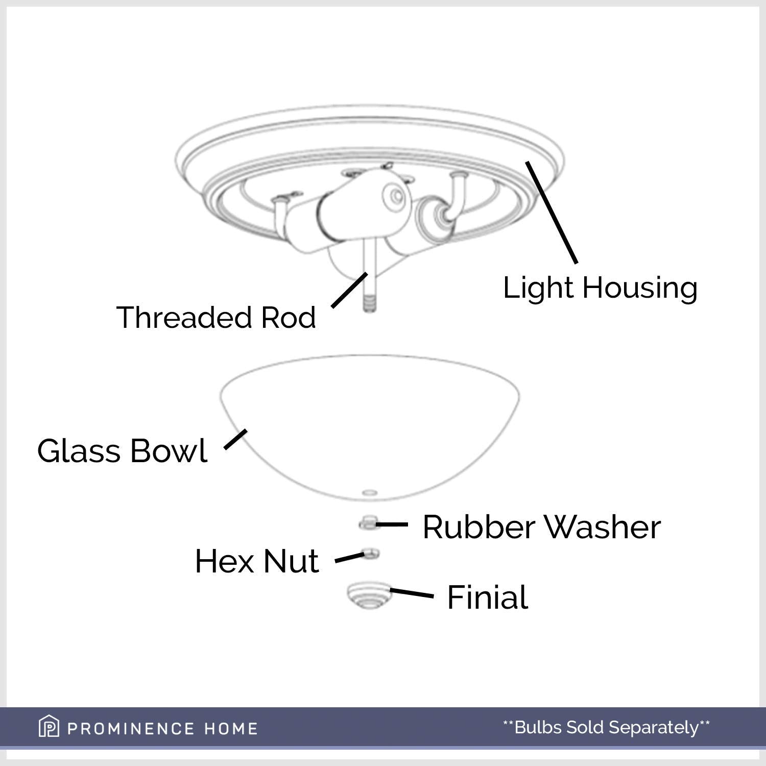 Prominence Home Madalyn 13&quot; Brushed Nickel Flush Mount Clear Glass Bowl Light Fixture