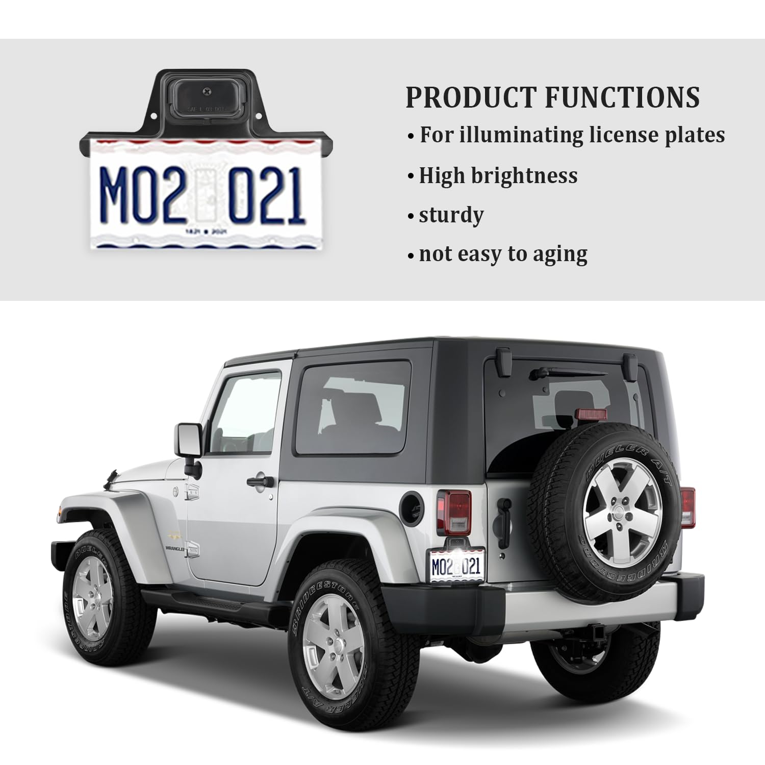 IHOTDER License Plate Light Kit with Trailer License Plate Holder,Waterproof LED Licensee Plate Light Assembly for Light Illumin