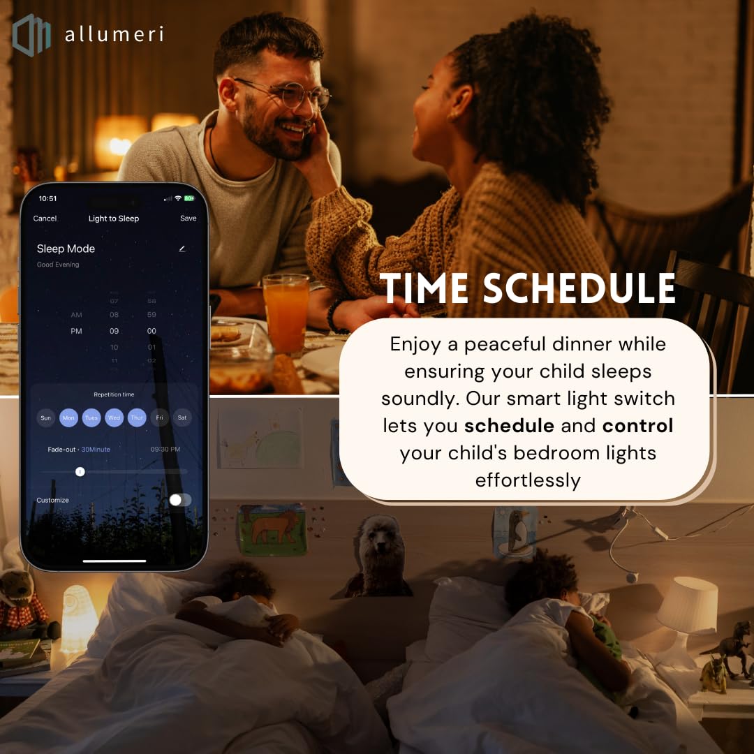 allumeri MR16 Smart LED Light Bulb, 50 Watt Equivalent, Energy Efficient 5W, GU10 Base, Dimmable, Color-Changing LED with App &