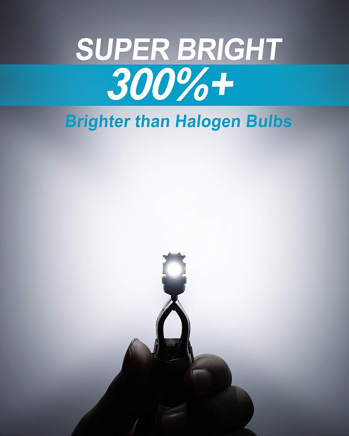 Yorkim T10 194 LED Bulbs, Super Bright 6000K, White, Pack of 10, Model AYJ1002493*10, Ideal for Car Interior Lights