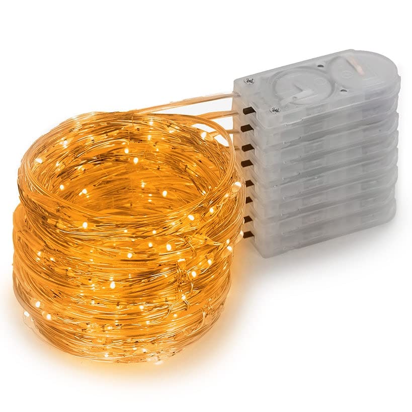 Sets of 8 LED Fairy Lights - Orange