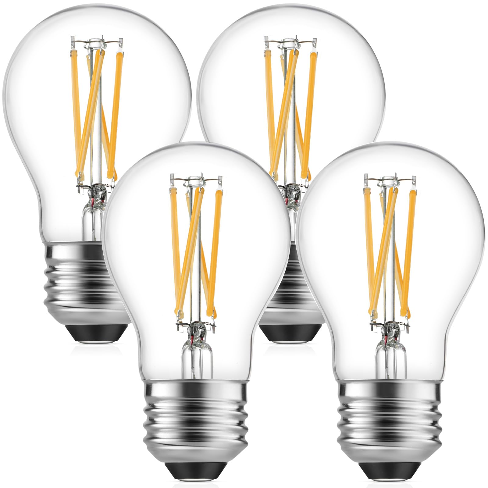 Gozelux LED Refrigerator Light Bulb 60W Equivalent 120V A15 Fridge Waterproof Bulbs 6W LED Warm White 2700K E26 Medium Base Free