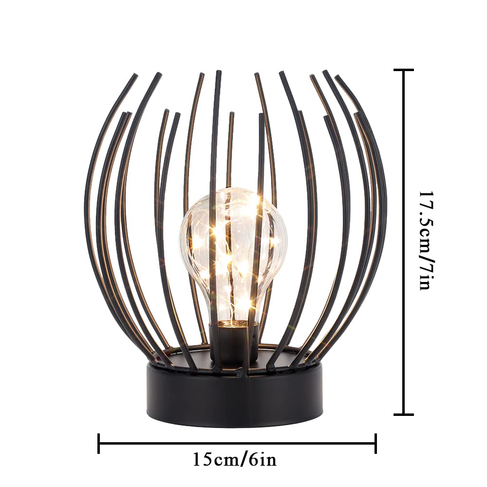 Jhy Design Decorative Battery Table Lamp Battery Powered Lights Indoors Lamp With Led Bulb Battery Operated Outdoor Lantern Grea