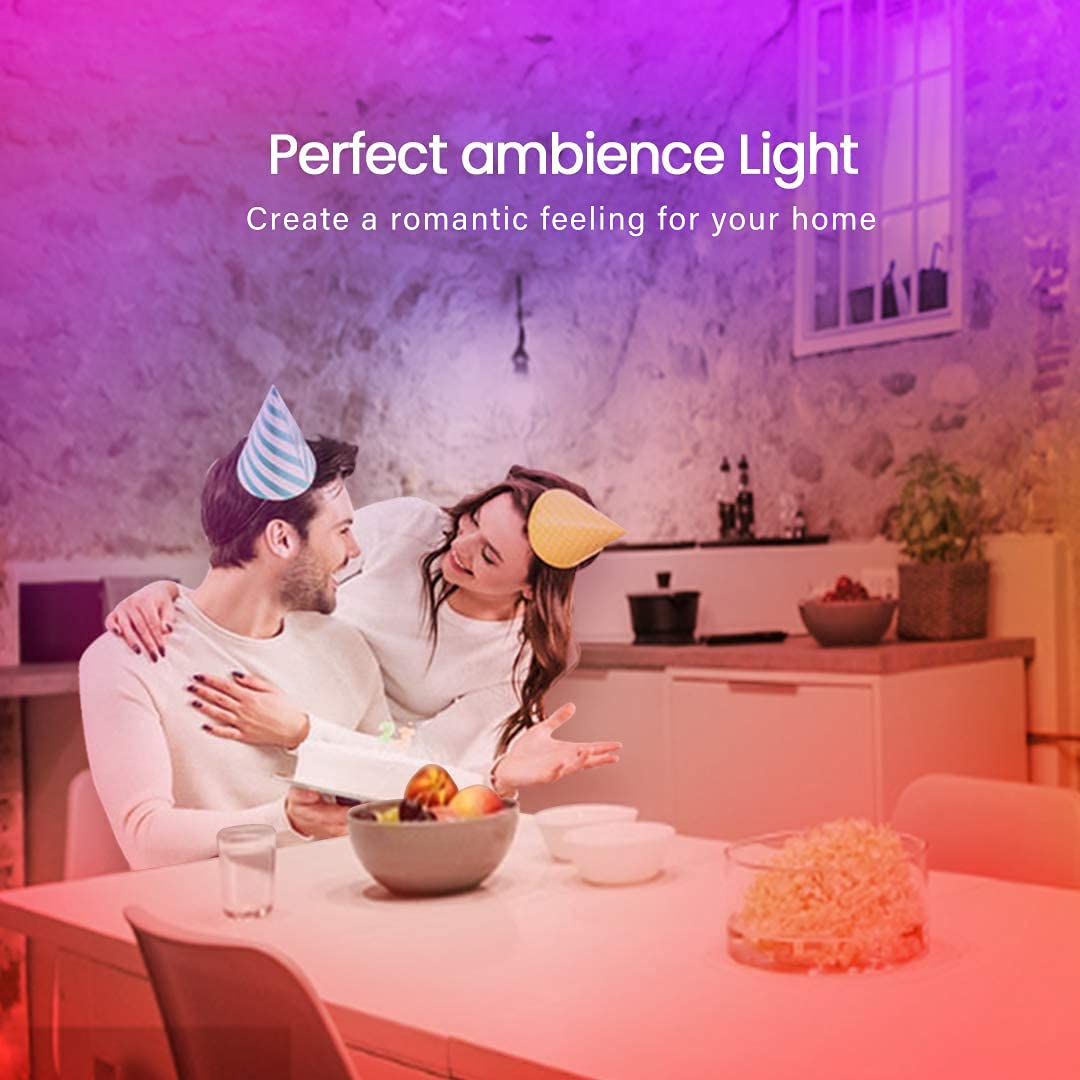 GUPUP WiFi LED Strip Lights 50ft, Multicolor, Smart App Controlled, Works with Alexa/Google Assistant, Model WDFS017