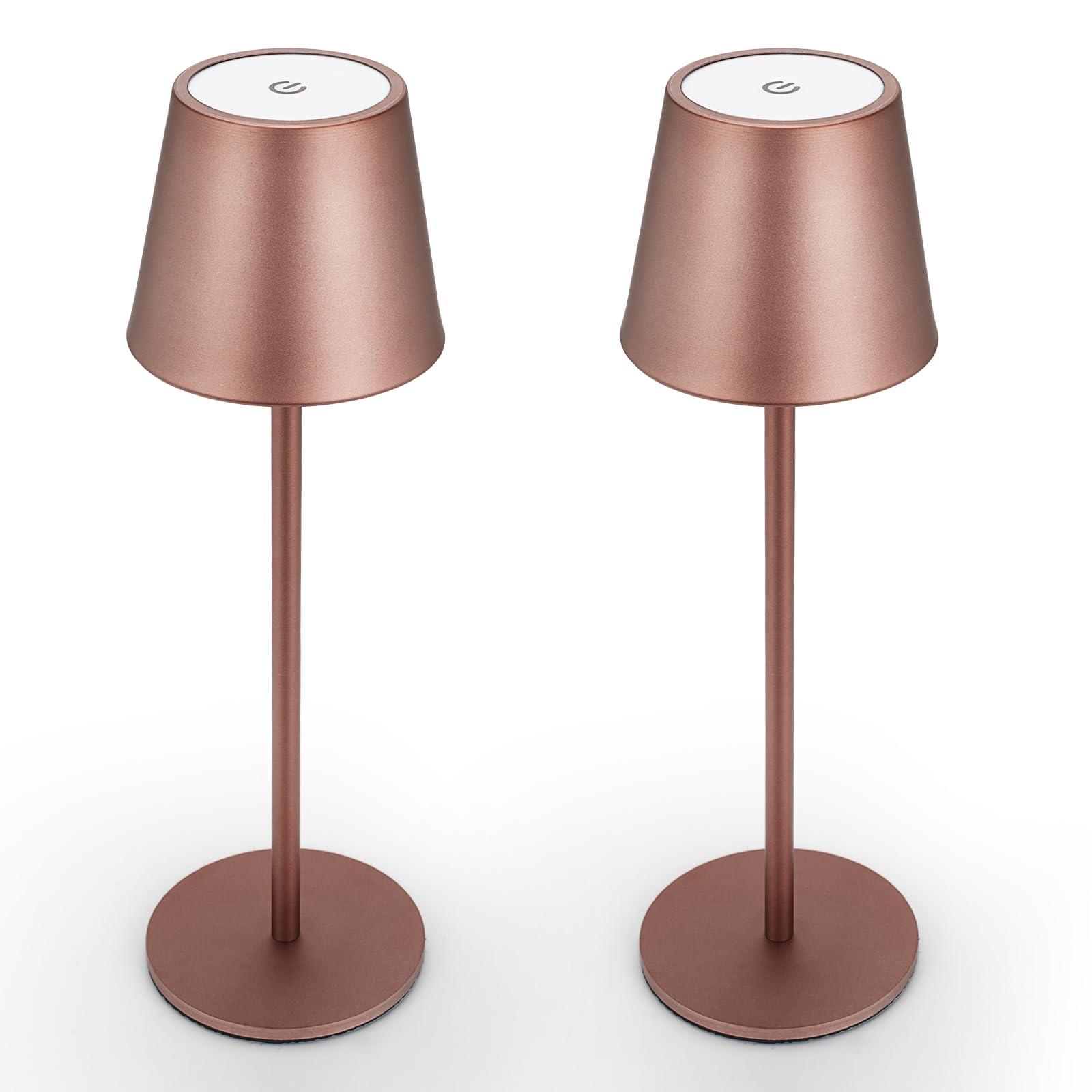 Maksone LED Cordless Table Lamp, 6600mAh Rechargeable, 3000K Dimming, IP54 Waterproof, Brown, Model USH2405-WT2PCSWW