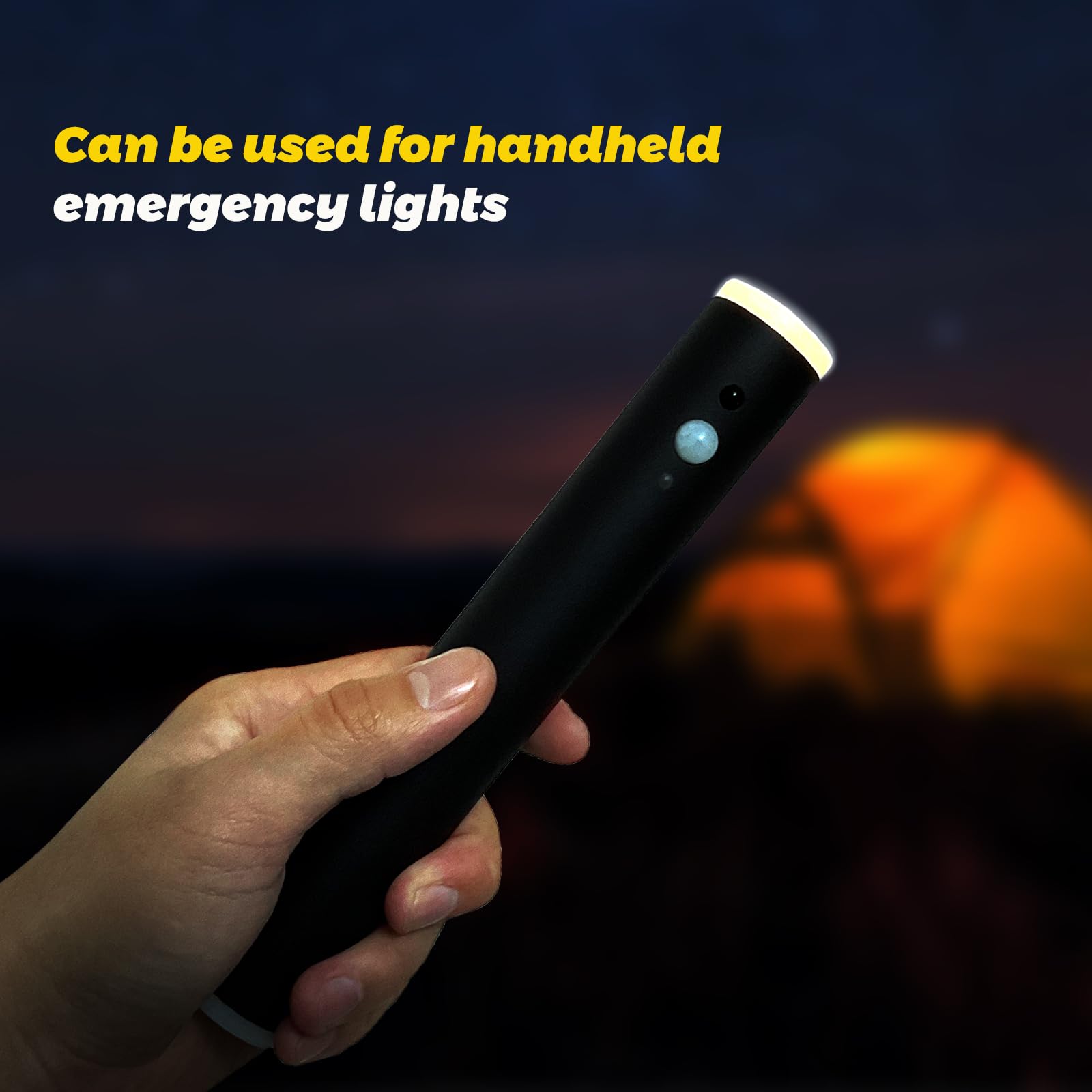 Hwawfsd Motion Sensor Night Lights, Magnet Body Sensor Hallway Led Wall Lights, Rechargeable Portable Stairway, Battery Powered Cabinet Lights, Bedside Night Light (1Pcs-Black)