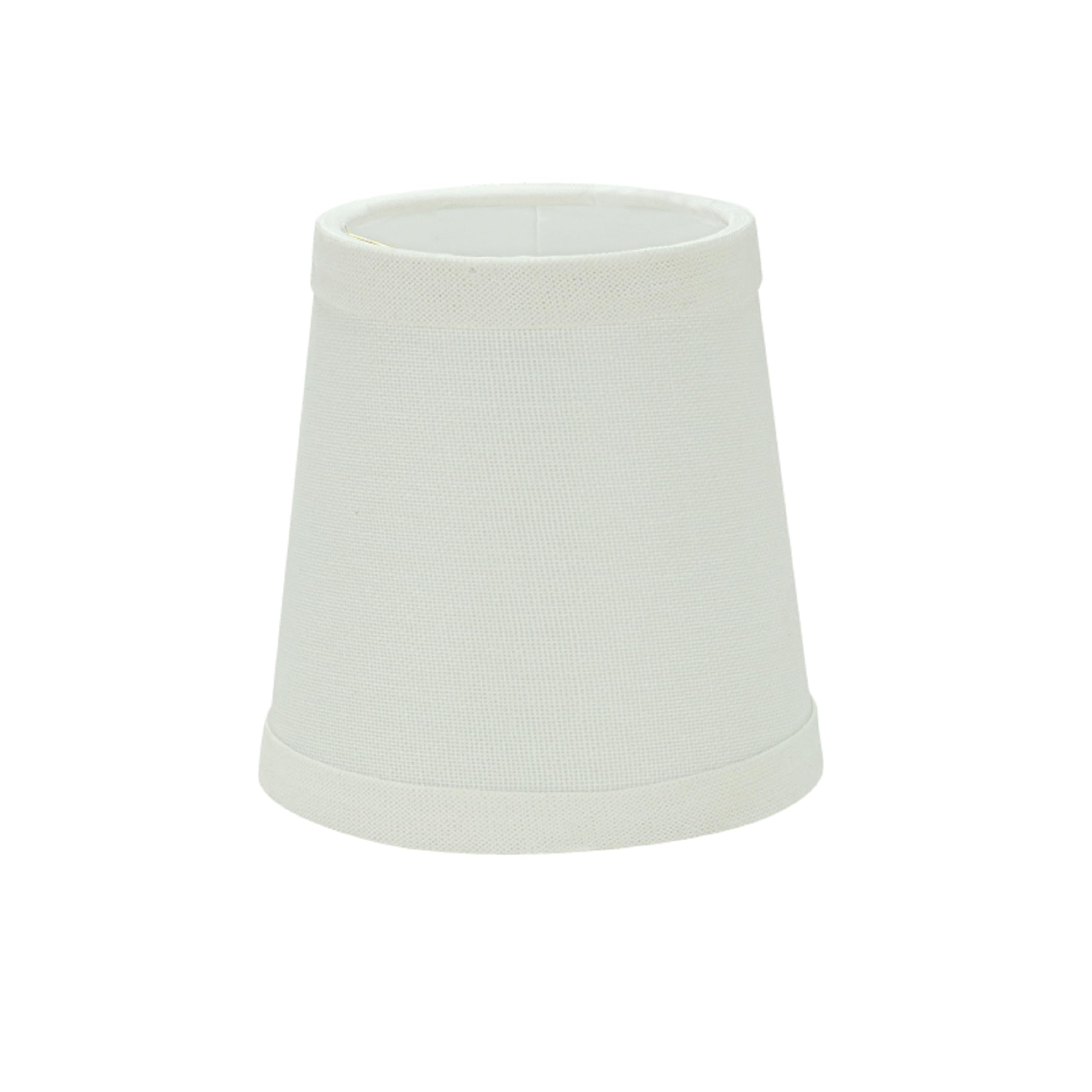 Aspen Creative 32719-2A, Empire Clip-On Chandelier Lamp Shade, White, 3&quot; Top x 4&quot; Bottom x 4&quot; Slant Height, Set of 2