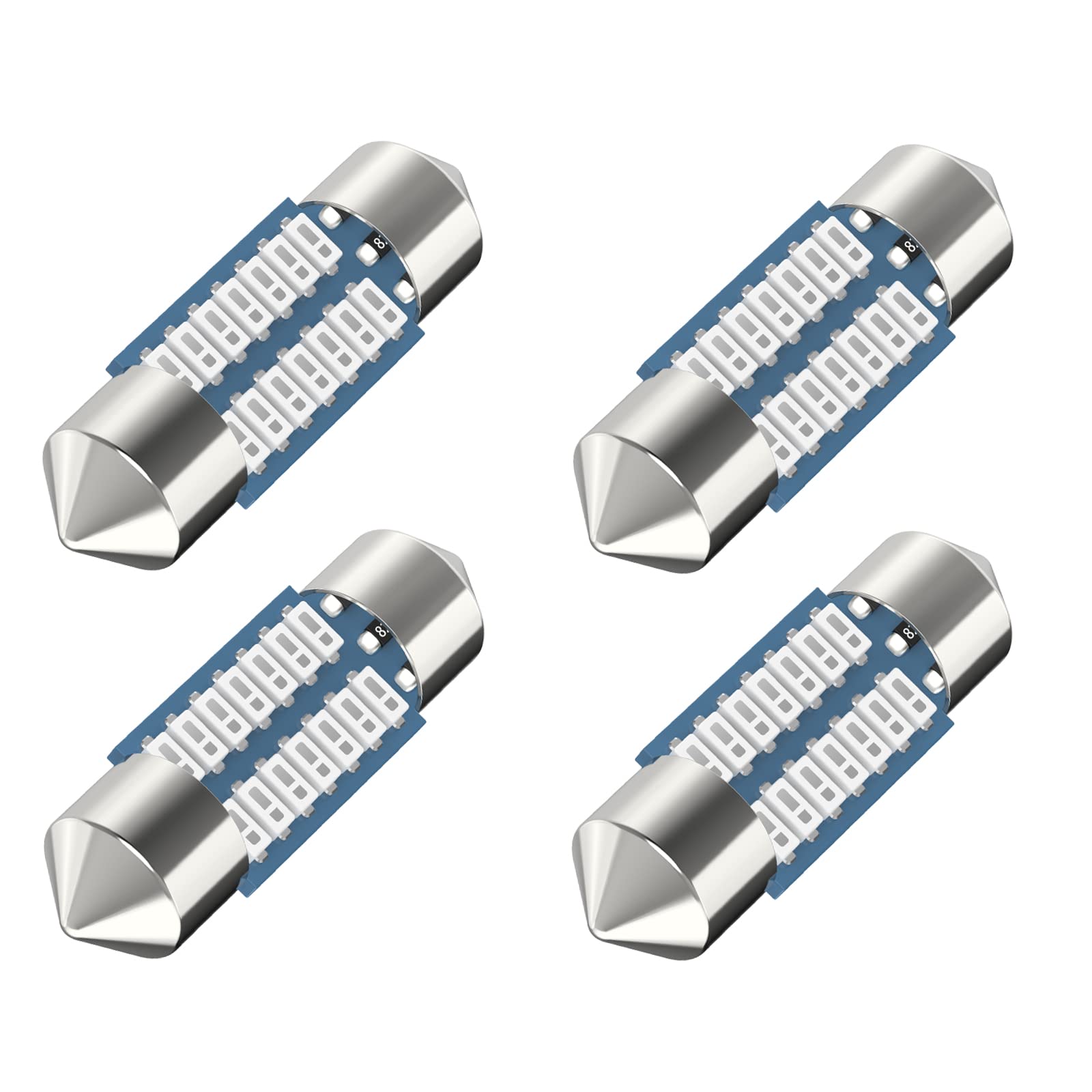 Serundo Auto DE3175 LED Festoon Bulb, 31mm 4PCS, Blue, Aluminum, Compatible with DE3021 DE3022 DE3023 6428 6430 