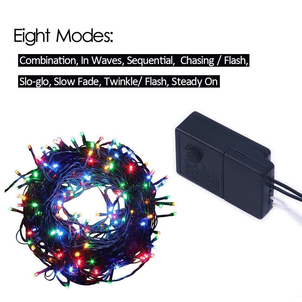 PESCA Diwali Decorative 166LED String Lights Serial Bulbs - Multicolour 40 Meter-Plastic,Corded electric,Oval