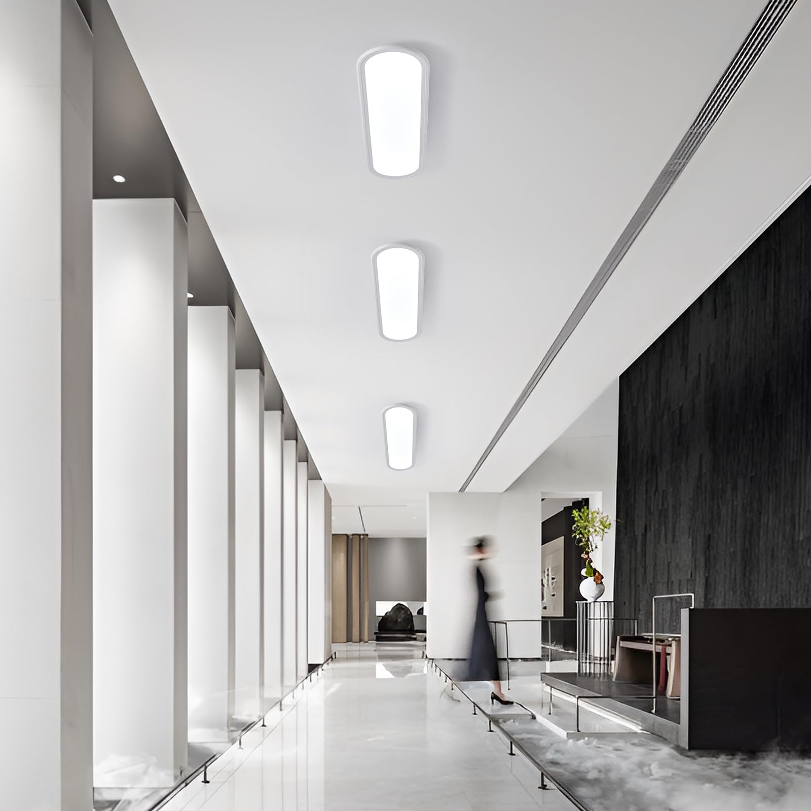 Ganeed 27.6 Inch Led Ceiling Light, High Brightness Linear Ceiling Lamps,6500K Cool White Modern Ultra Thin Low Profile Light Fi