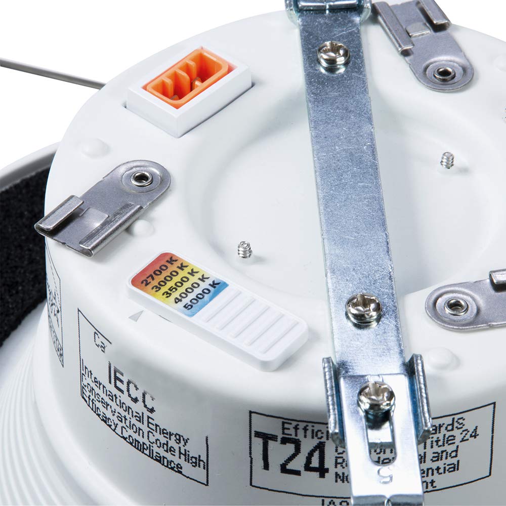 Halo Rl Series 5/6 Inch Recessed Led Light - Retrofit Ceiling & Shower Downlight, Baffle White Trim, Selectable Cct (2700K-5000K