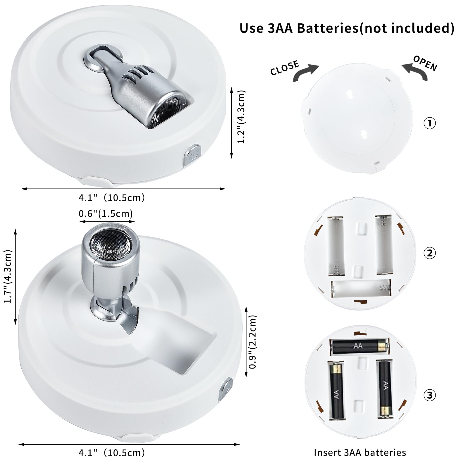 Hofuy Wireless Spot Light, Battery Operated Picture Lights Mini Accent Lights Indoor With Remote, Dimmable Led Spotlight Stick O