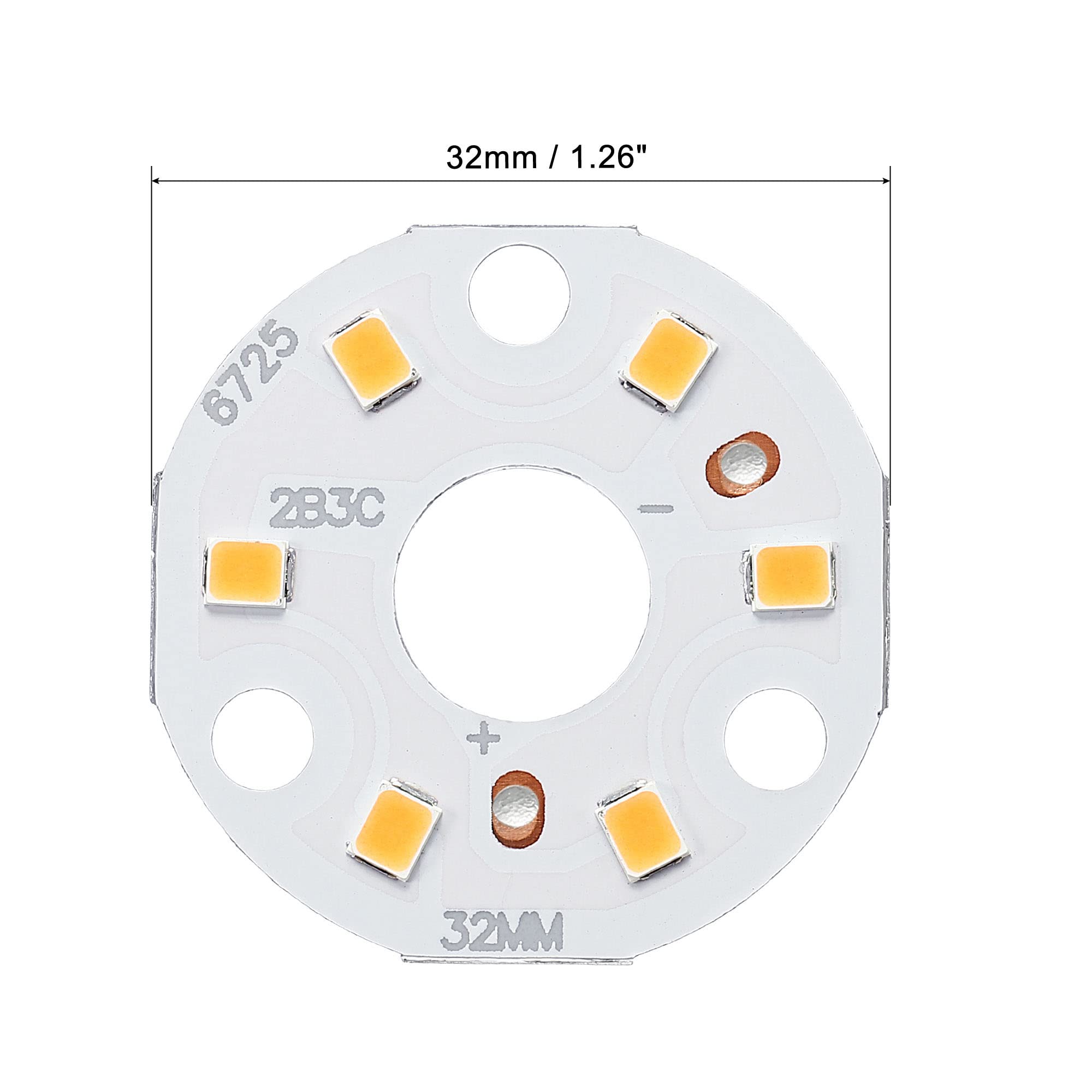 Meccanixity Cob Led Light Chip Bead 3W 120Lm 3000-3200K 32Mm 9-11Vdc Energy Saving Bulb For Spotlight Floodlight Replacement War