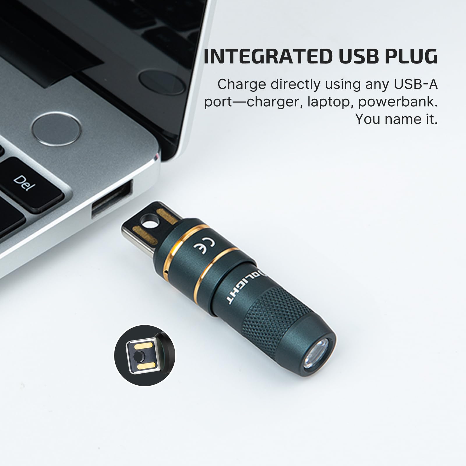 OLIGHT IMINI 2 EDC Keychain Flashlight, 50 Lumens, Aluminum, Dream Blue, Model IMINI2-DB-300000, Compact & Portable