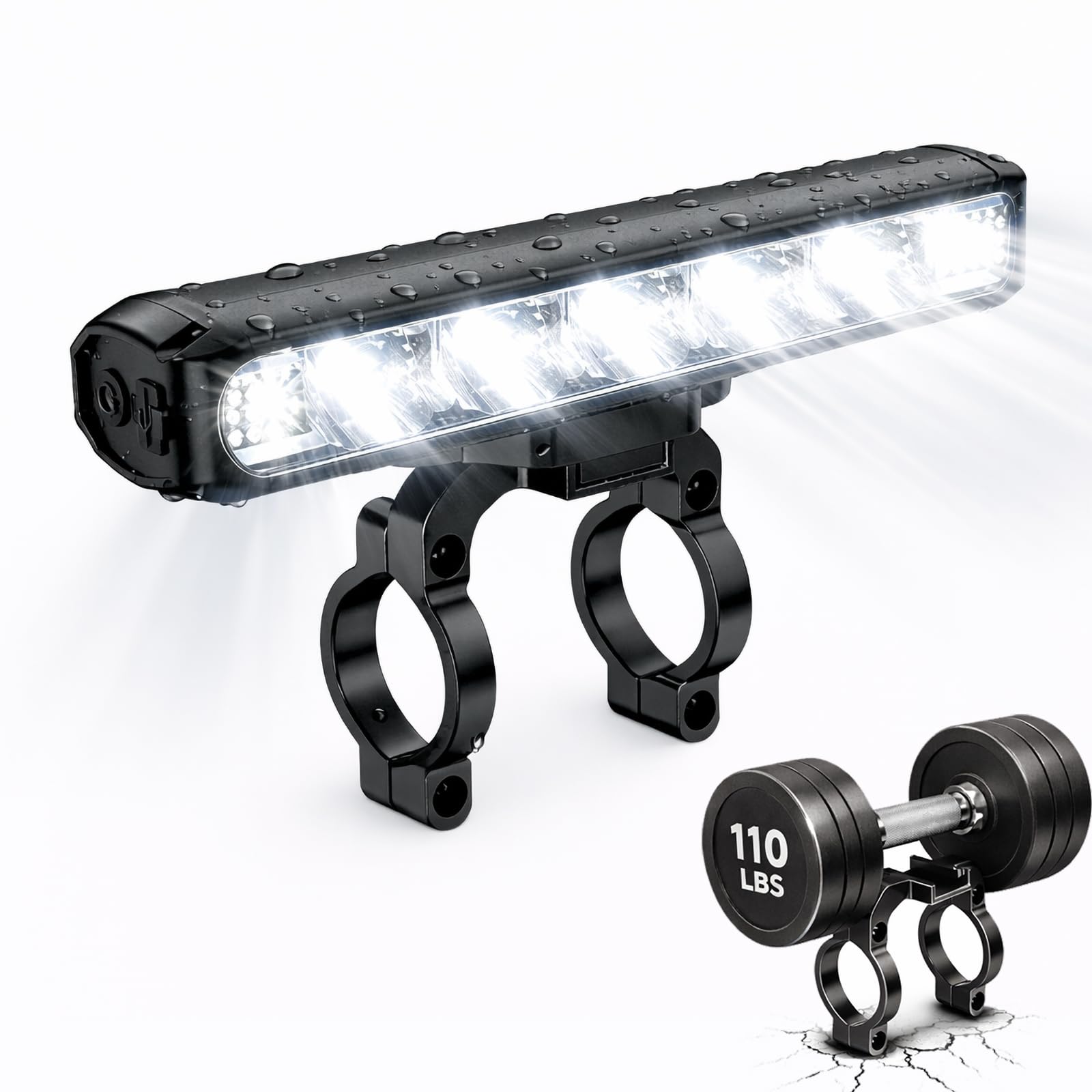 AKALATE Super Bright Bike Lights for Night Riding, 8000mAh USB Rechargeable Bicycle Light Front, 4 Modes Mountain Bike Headlight
