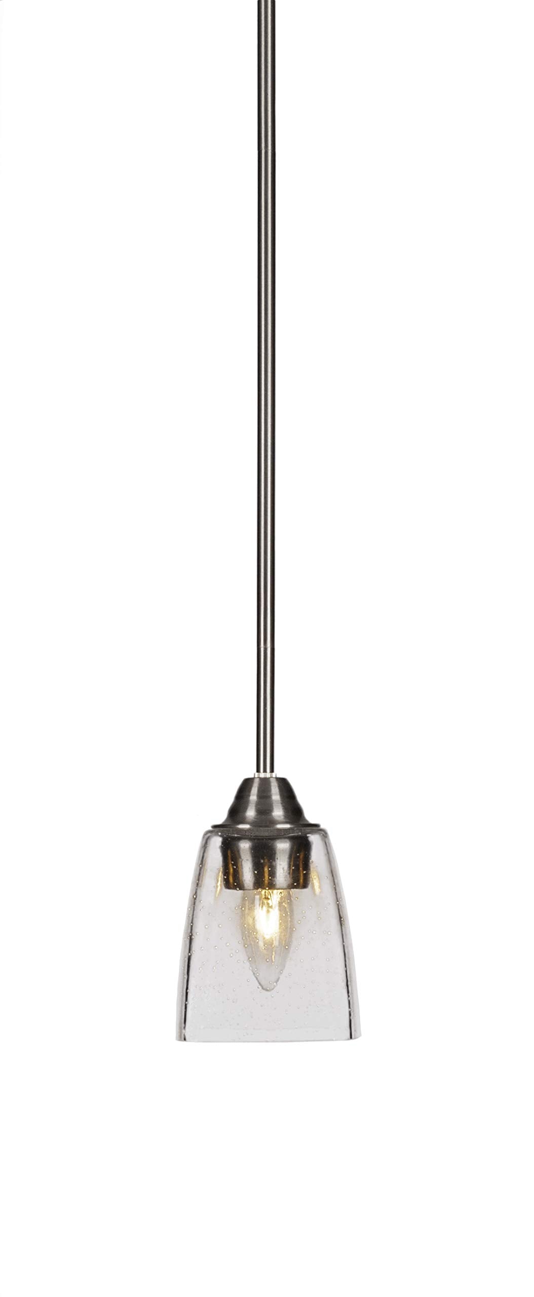 Toltec Lighting Paramount 1 Light Mini Pendant in Brushed Nickel (3401-BN-461)