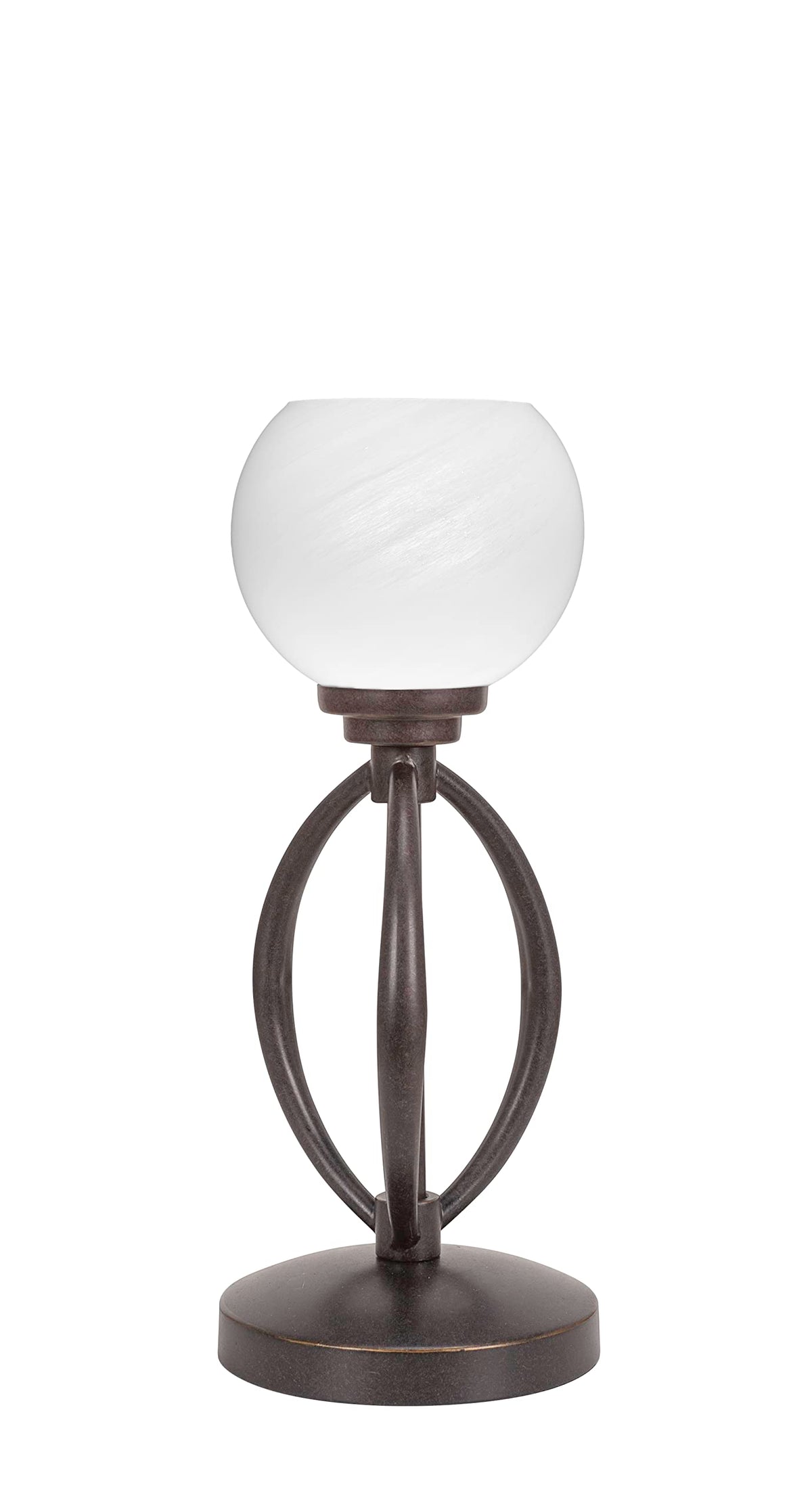 Toltec Lighting Marquise 1 Light Table Lamp in Dark Granite (2410-DG-4101)