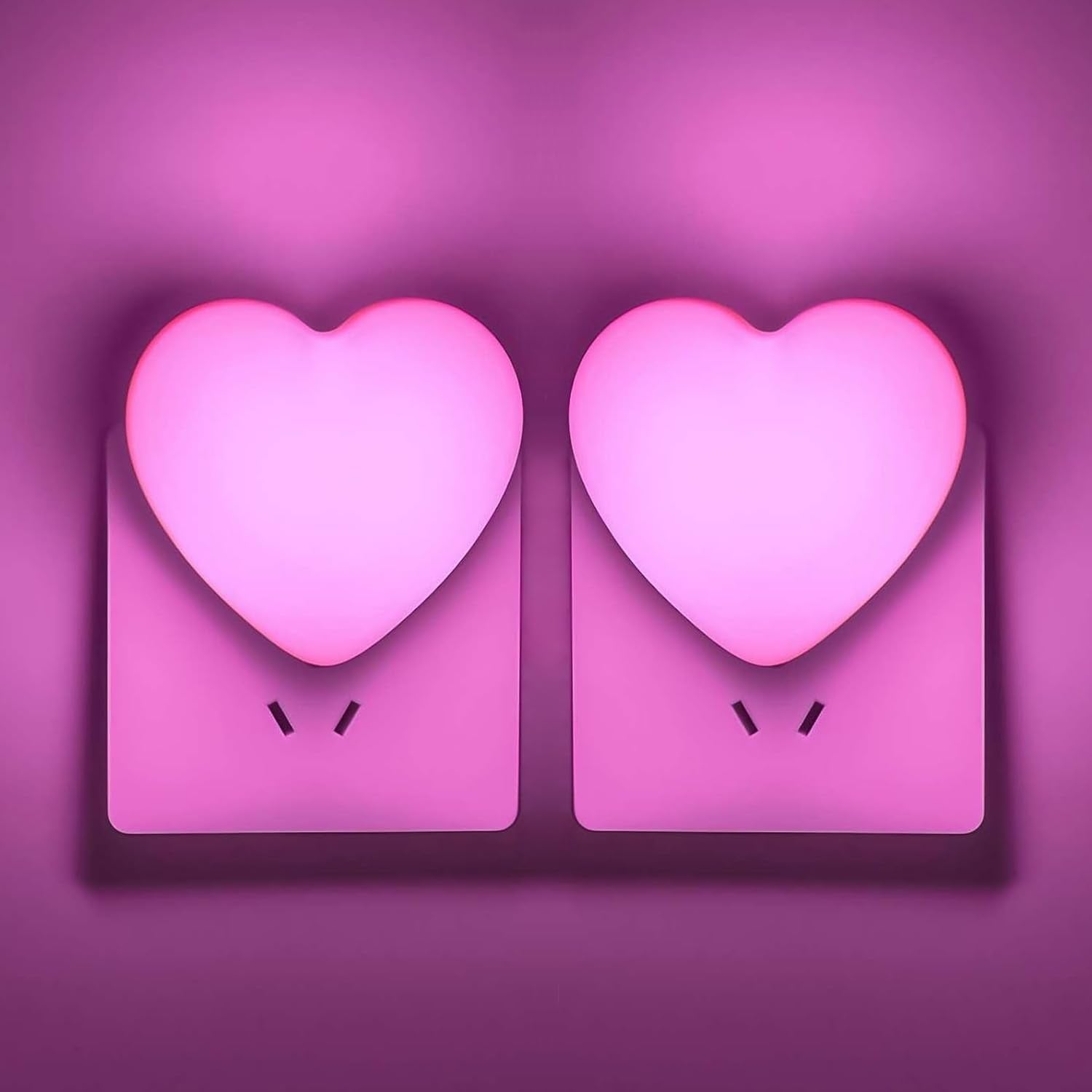 INZU LED Night Light for Kids, Auto Dusk to Dawn Sensor, 2Pack Pink, Acrylonitrile Butadiene Styrene, Model 0001
