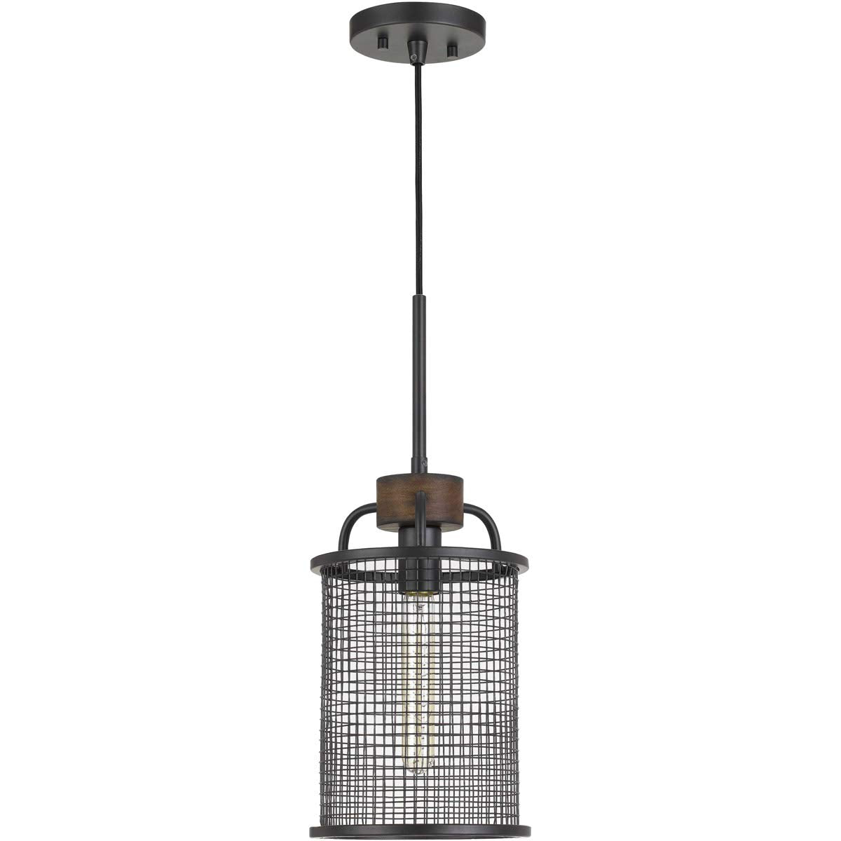 Cal Lighting FX-3720-1 Transitional One Light Chandelier from Aberdeen Collection in Bronze / Dark Finish, 7.75 inches