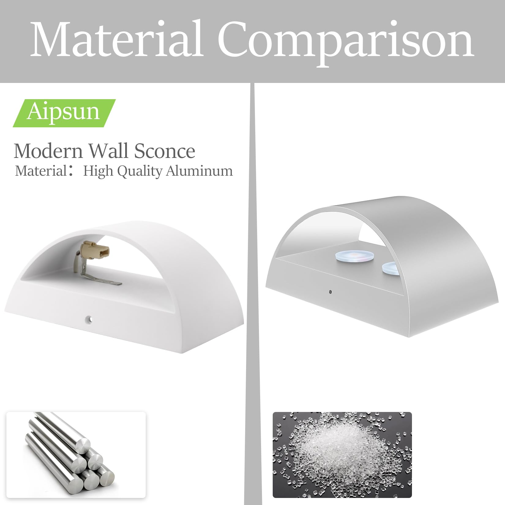 Aipsun 4 Pack Aluminum Modern Indoor Led Wall Sconce Hardwired Interior Wall Lights Up And Down Wall Mount Light For Living Room