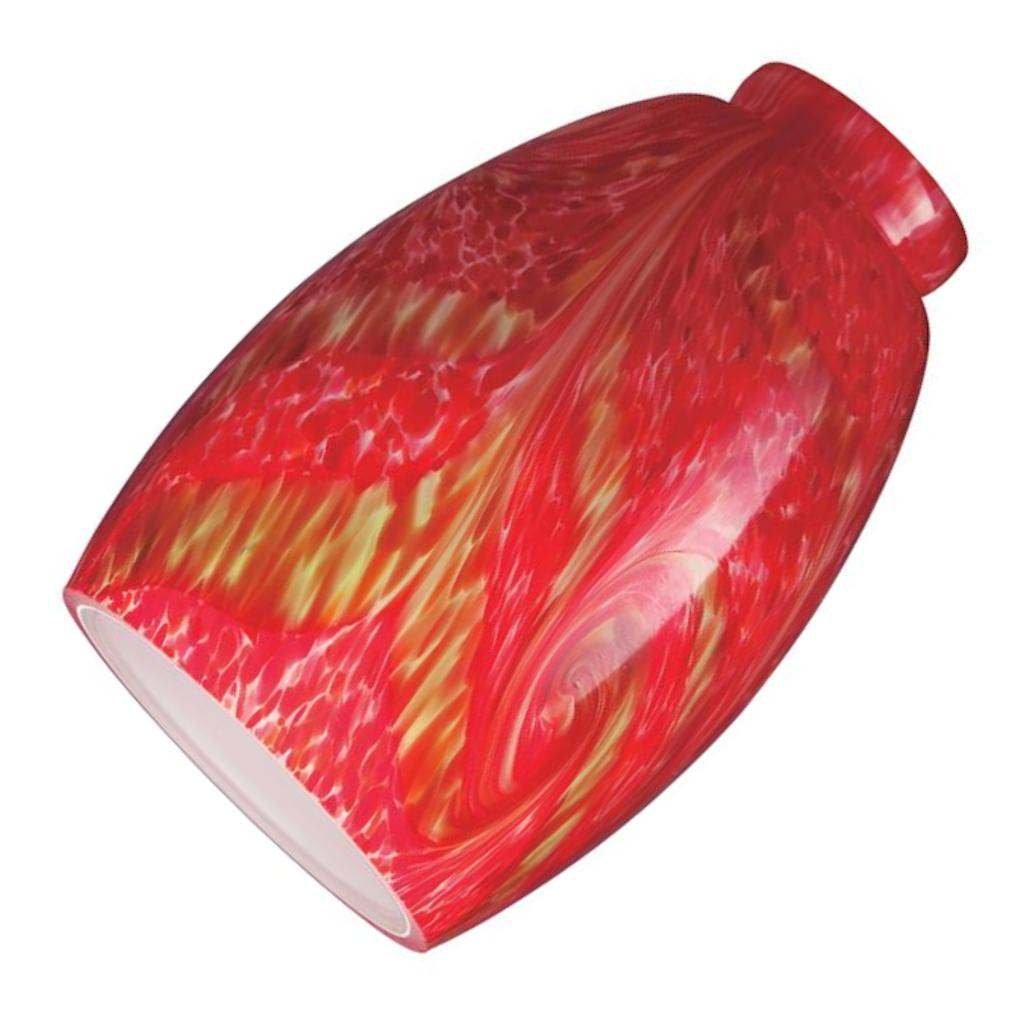WESTINGHOUSE LIGHTING CORP 8140500 Handblown Pendant Lamp Shade, 2-1/4, Red