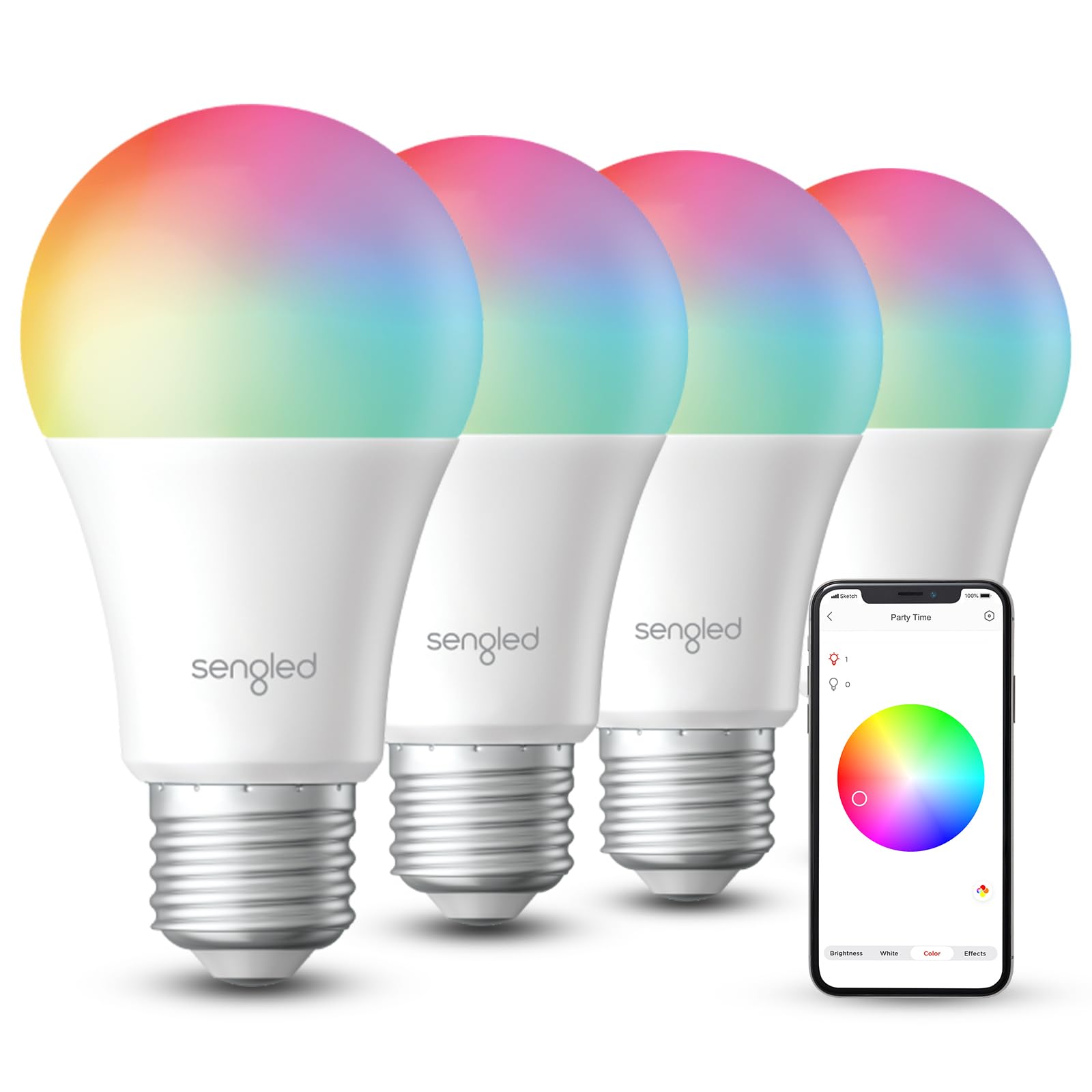 Sengled Dual Mode Smart Light Bulbs With Remote & App Control, Color Changing Bulbs, Rgbw Led Light Bulbs 2700K-6500K Dimmable, 