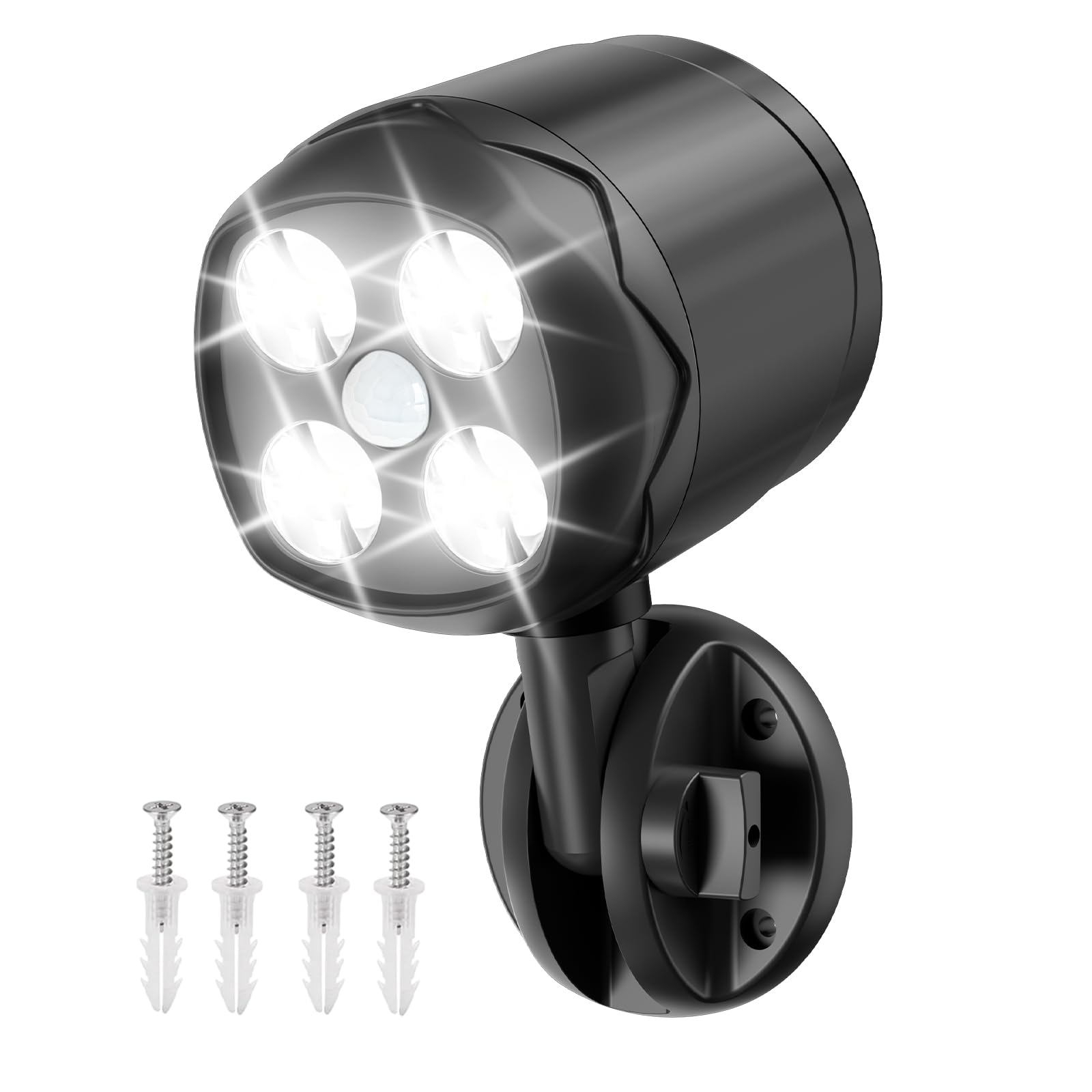 Ambaret Battery Operated Motion Outdoor Waterproof Lights, 800 Lumen Ultra Bright Battery Powered Night Activation Security Spot