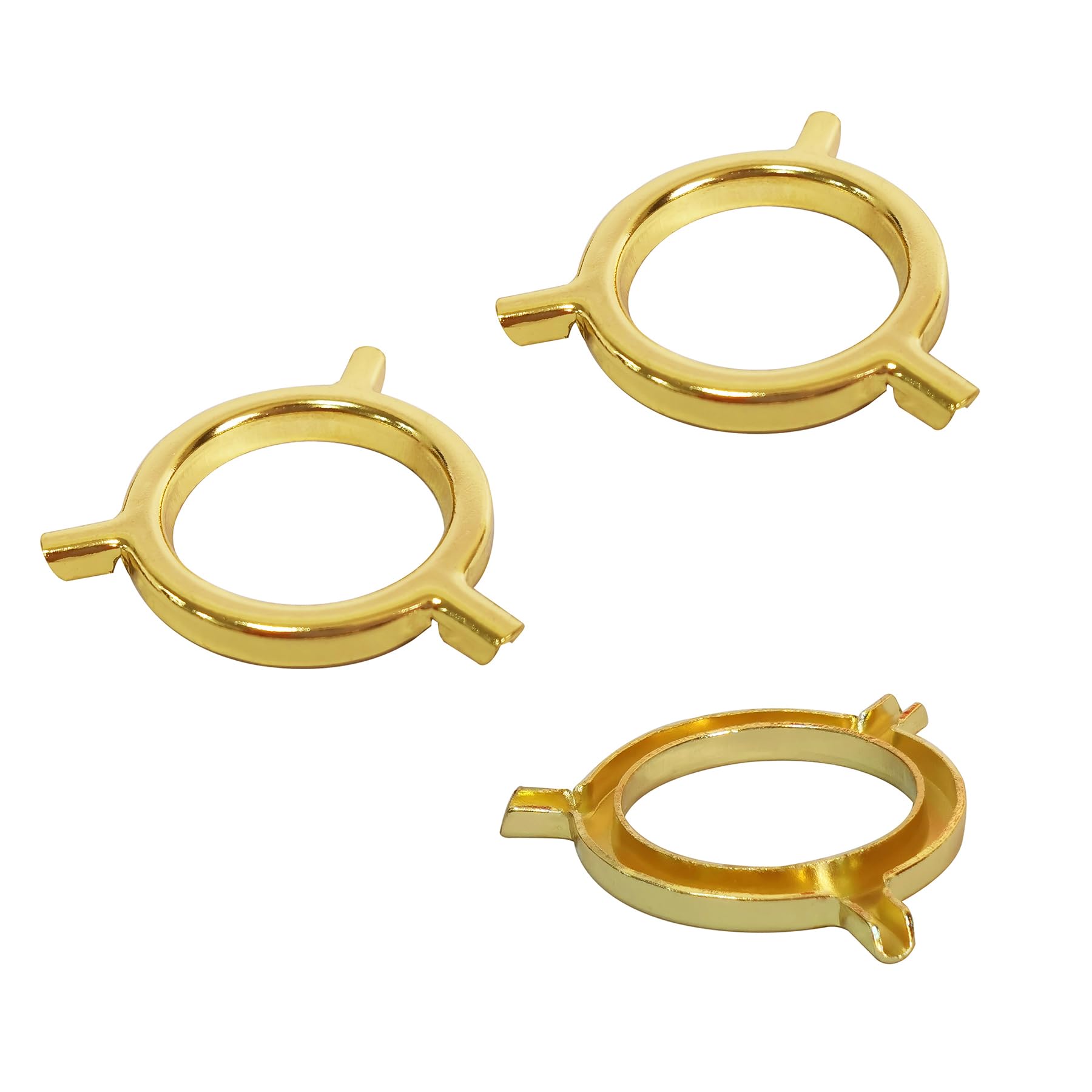 GY & CK 3-Way Slip Uno Fitter unthreaded bridge adapter fit for 11 gauge Steel wire lamp shade parts (Brass)