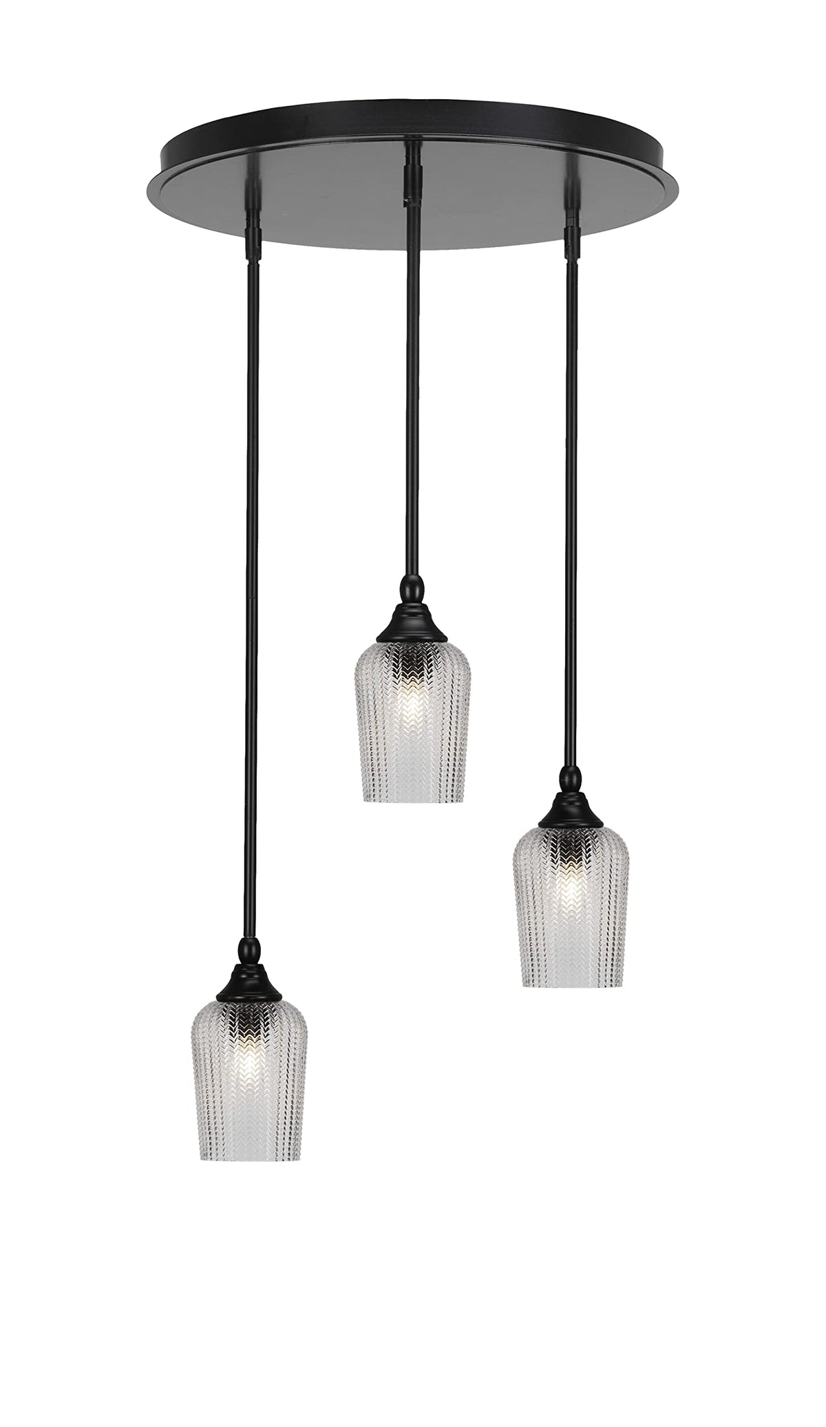 Empire 3 Light Cluster Pendalier in Matte Black Finish (2183-MB-4250)