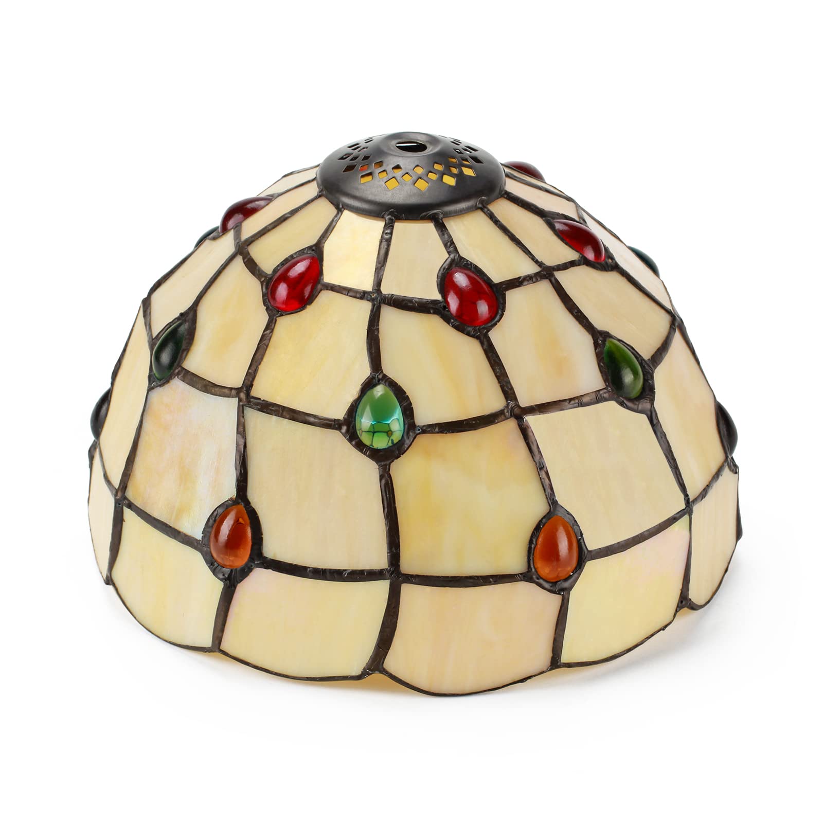 MIAOKE Tiffany Table Lamp - Stained Glass, Handmade, Antique Style, Ideal for Bedroom, Living Room, Desk - Color: Tiffany Table 2