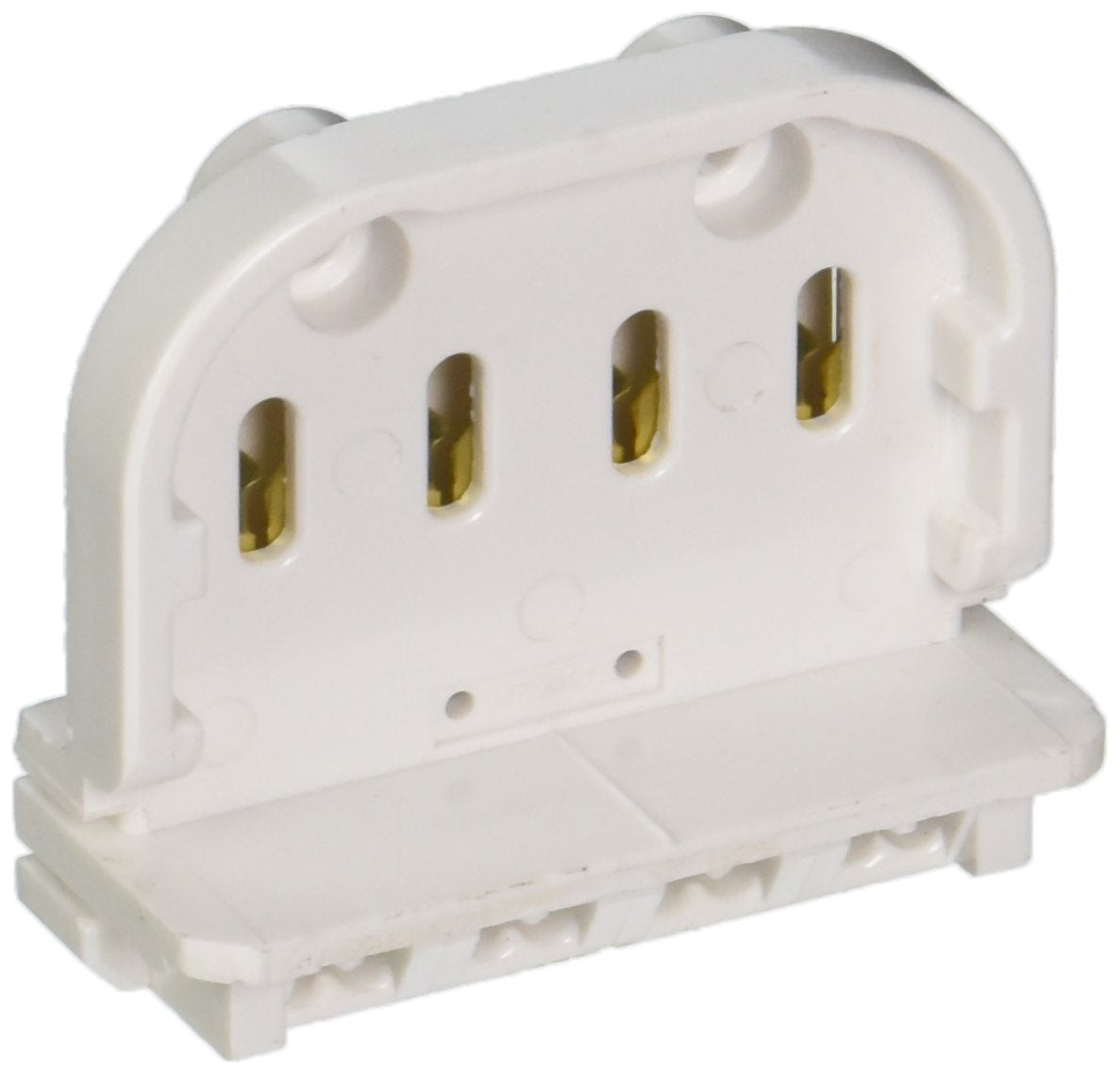 Leviton 13452 Fluorescent Medium Bi-Pin Socket, 18/24/36W, 660W 600V, White, Viton Material