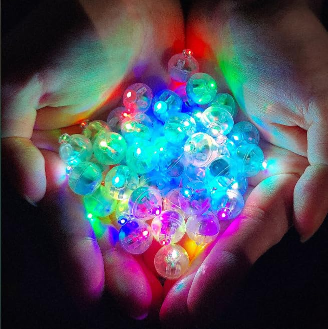meiyimaoyi 200Pcs Mini LED Ballon Lights Long Standby Time Waterproof Mini Light Round Ball Lamp for Latex Balloon Paper Lantern Party Wedding Festival Christmas Halloween Decorative(White)