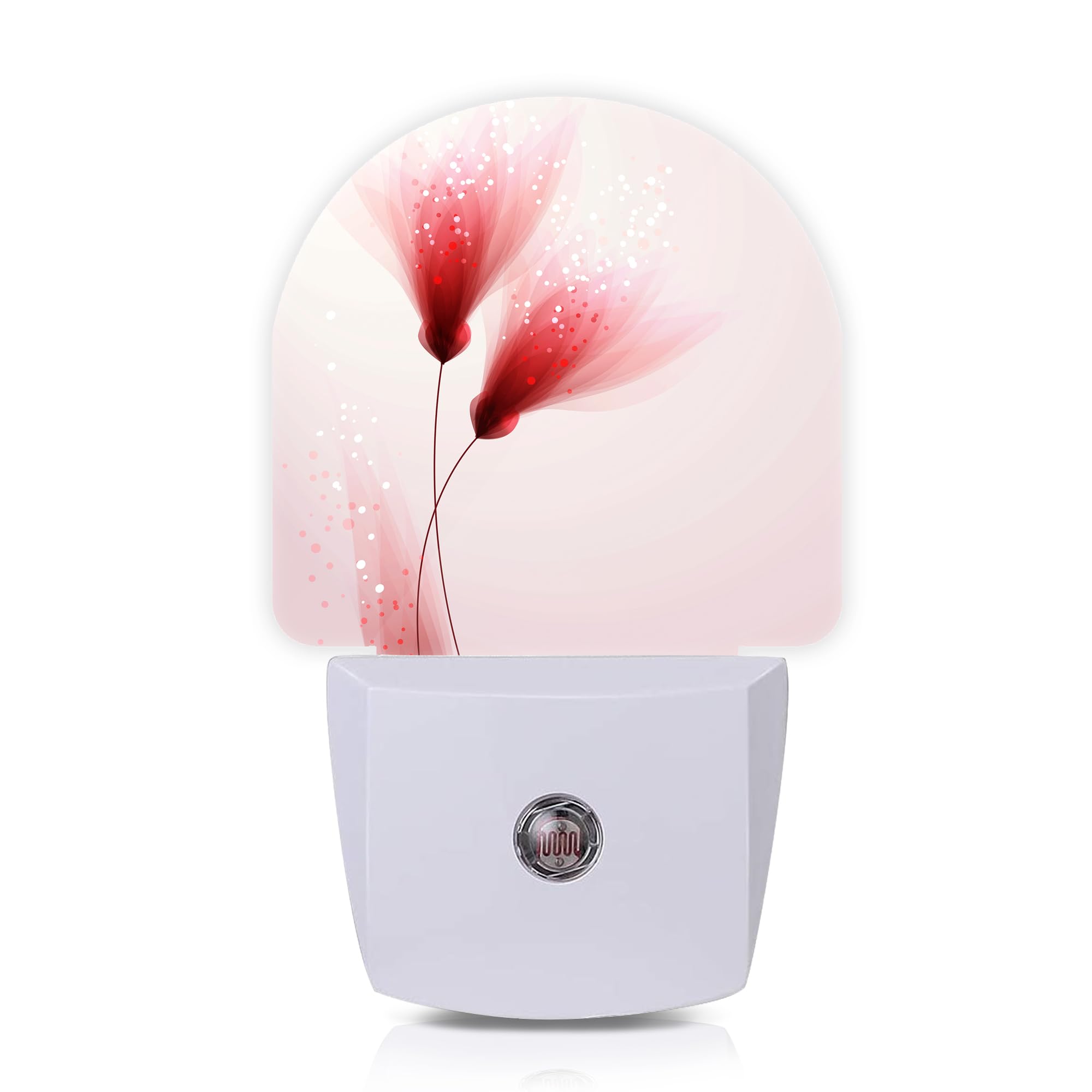 Axxitude Glittering Pastel Flower Night Lights Plug into Wall for Girls Boys Room,Night Light LED Lamp Dusk to Dawn Sensor Round