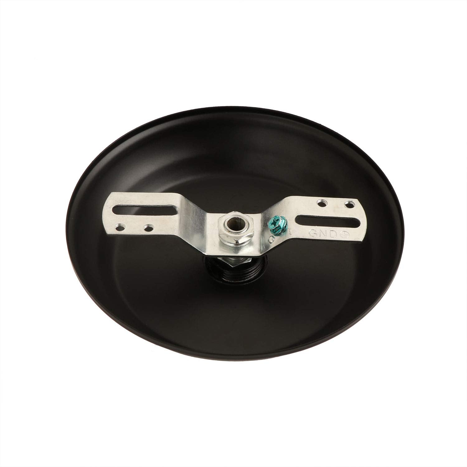 Giluta 5in Light Canopy Kit, Metal Ceiling Plate for Chandeliers, Max Weight 40 lbs, Black, Model H0003