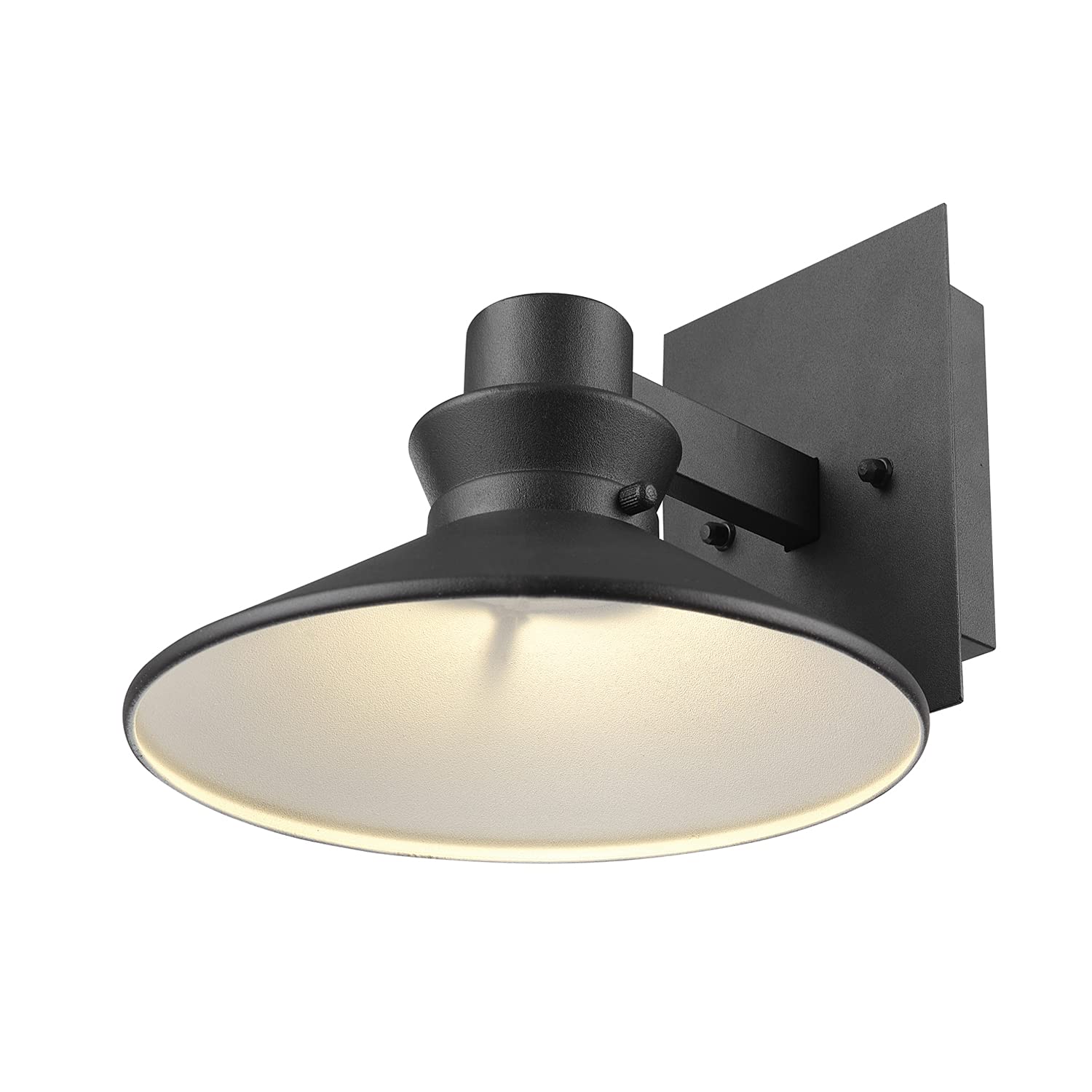 Globe Electric Harris LED Outdoor Wall Sconce, 11W, 530 Lumens, 3000K, Matte Black, Model 44686