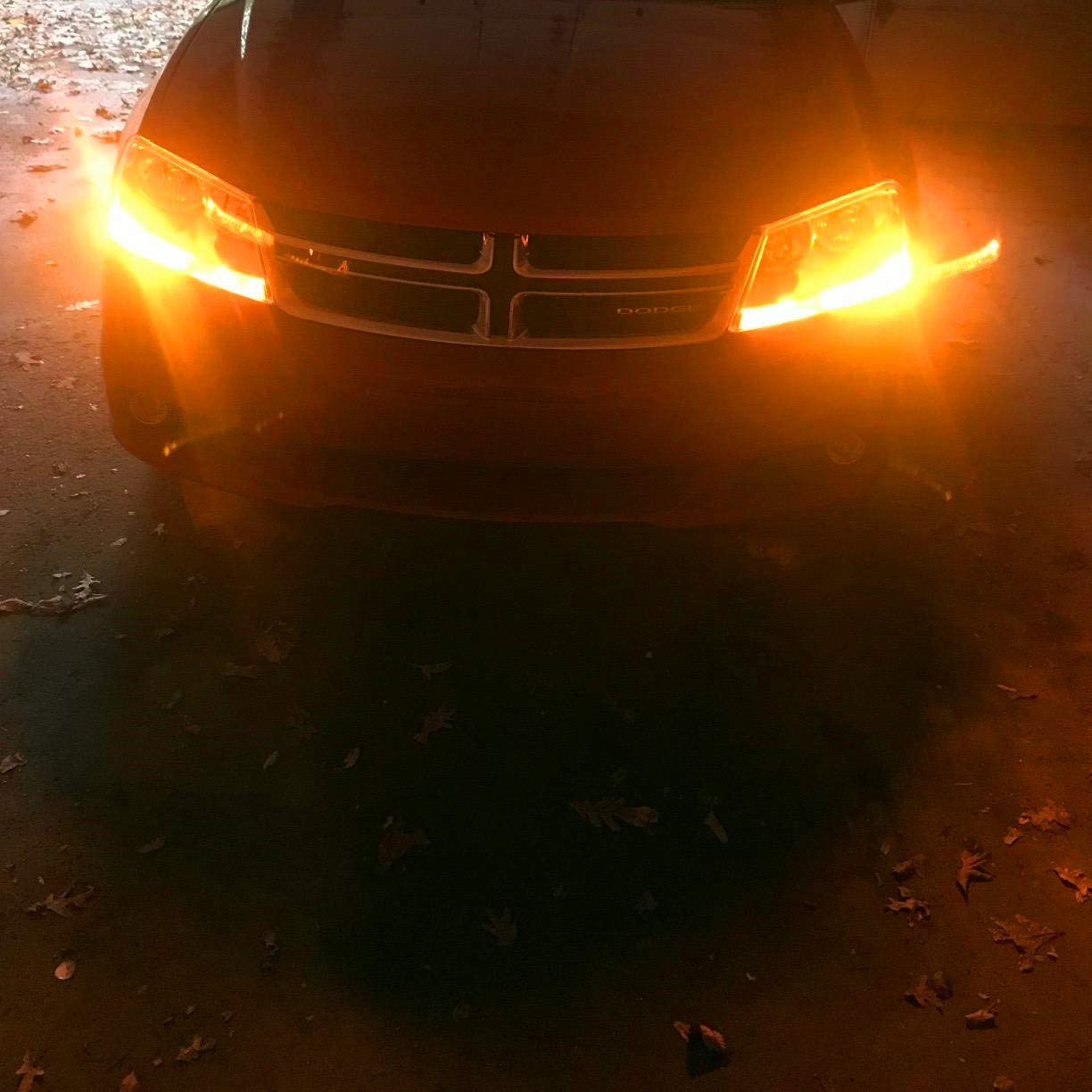Alla Lighting 3157 LED Turn Signal Bulbs, Amber Yellow, 2800lm, T25 3156, Aluminum, Super Bright Blinker Lamps