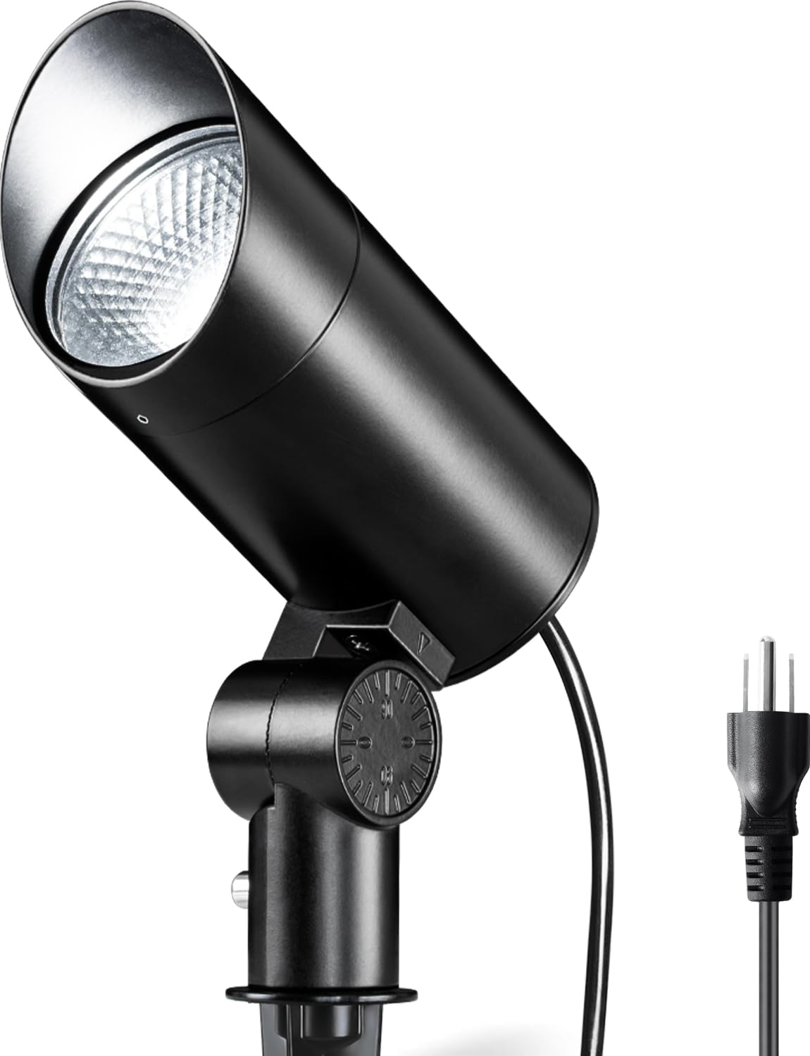 SUNVIE 30W LED Spot Lights Outdoor 5000K Daylight Flag Pole Light 120V Plug in Spotlight Outdoor with US 3-Plug Waterproof Flag 