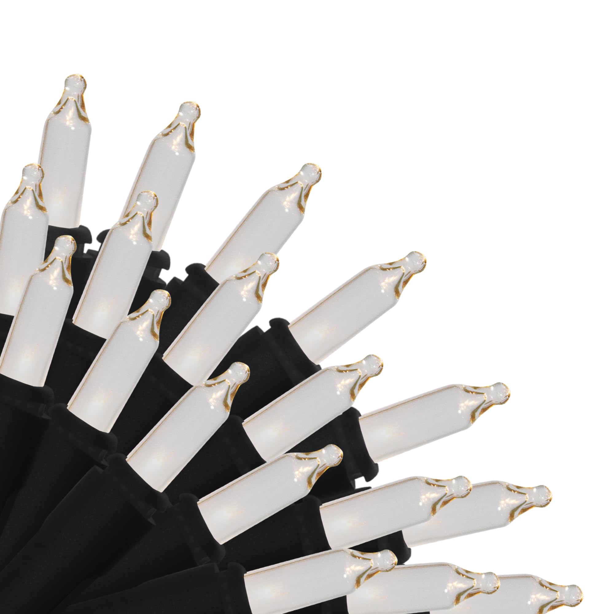 Brite Star 100 Count Mini String Christmas Lights, Clear - 22 Feet Lights with String-to-String Functionality