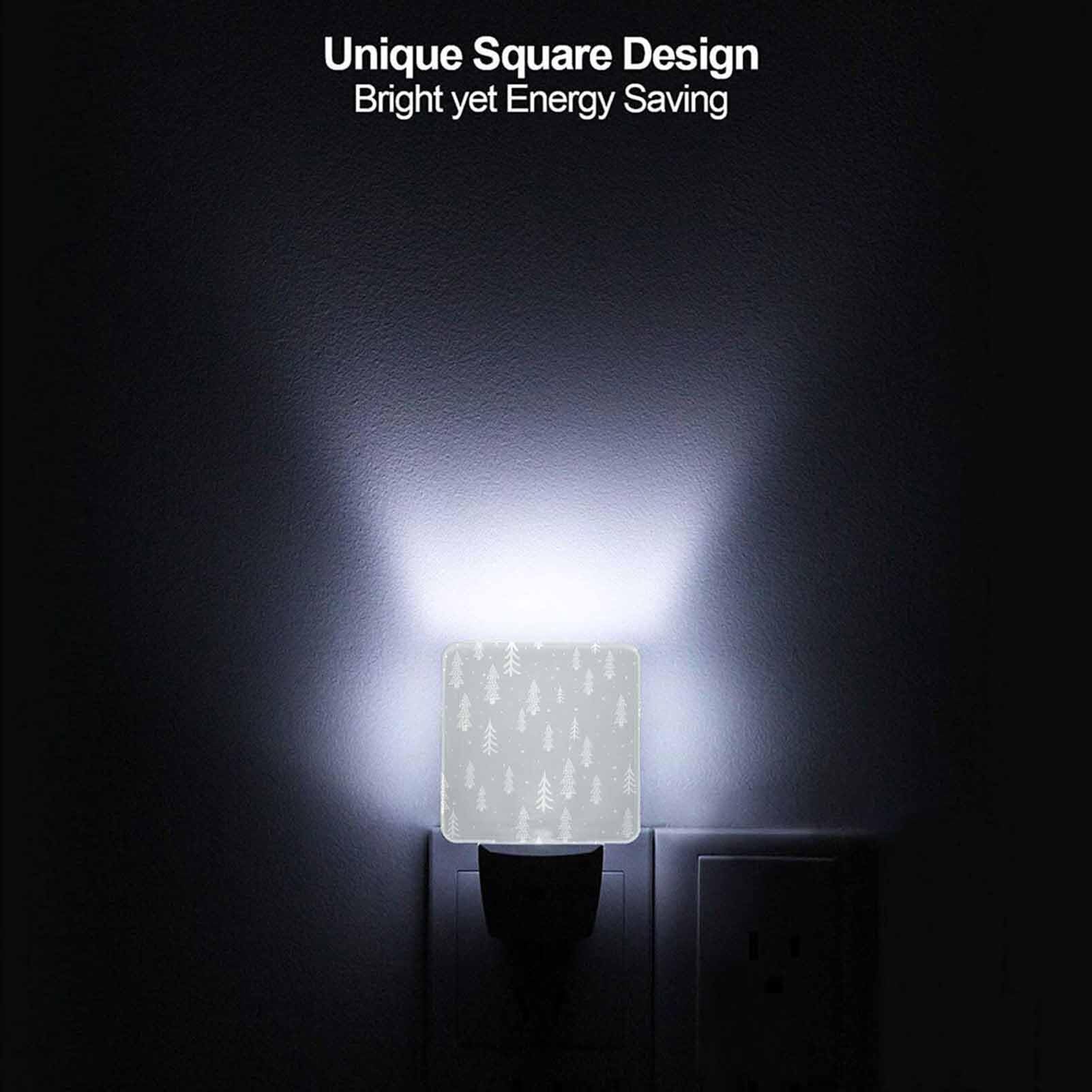Chrobak LED Night Light - Dusk to Dawn Sensor - Winter Forest Design - Energy Efficient - Model WML-Night-Light-231023-114