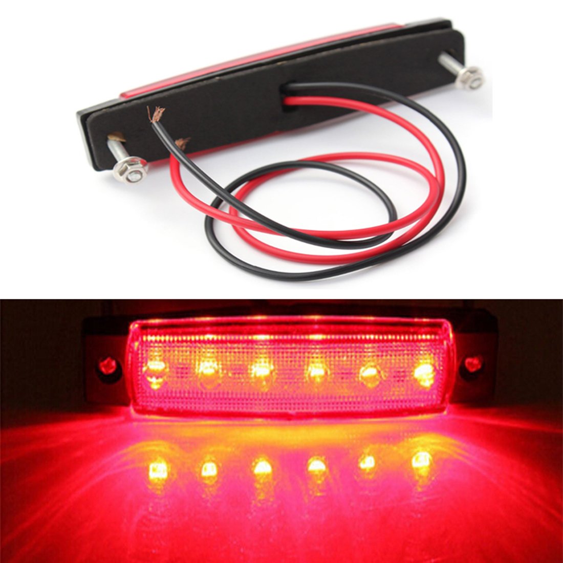 Shangyuan Led Interior Boat Lights, Utility Slim Strip Bar Light Fit Courtesy Lighting Cockpit Lights Navigation Light Red (Pack Of 2)