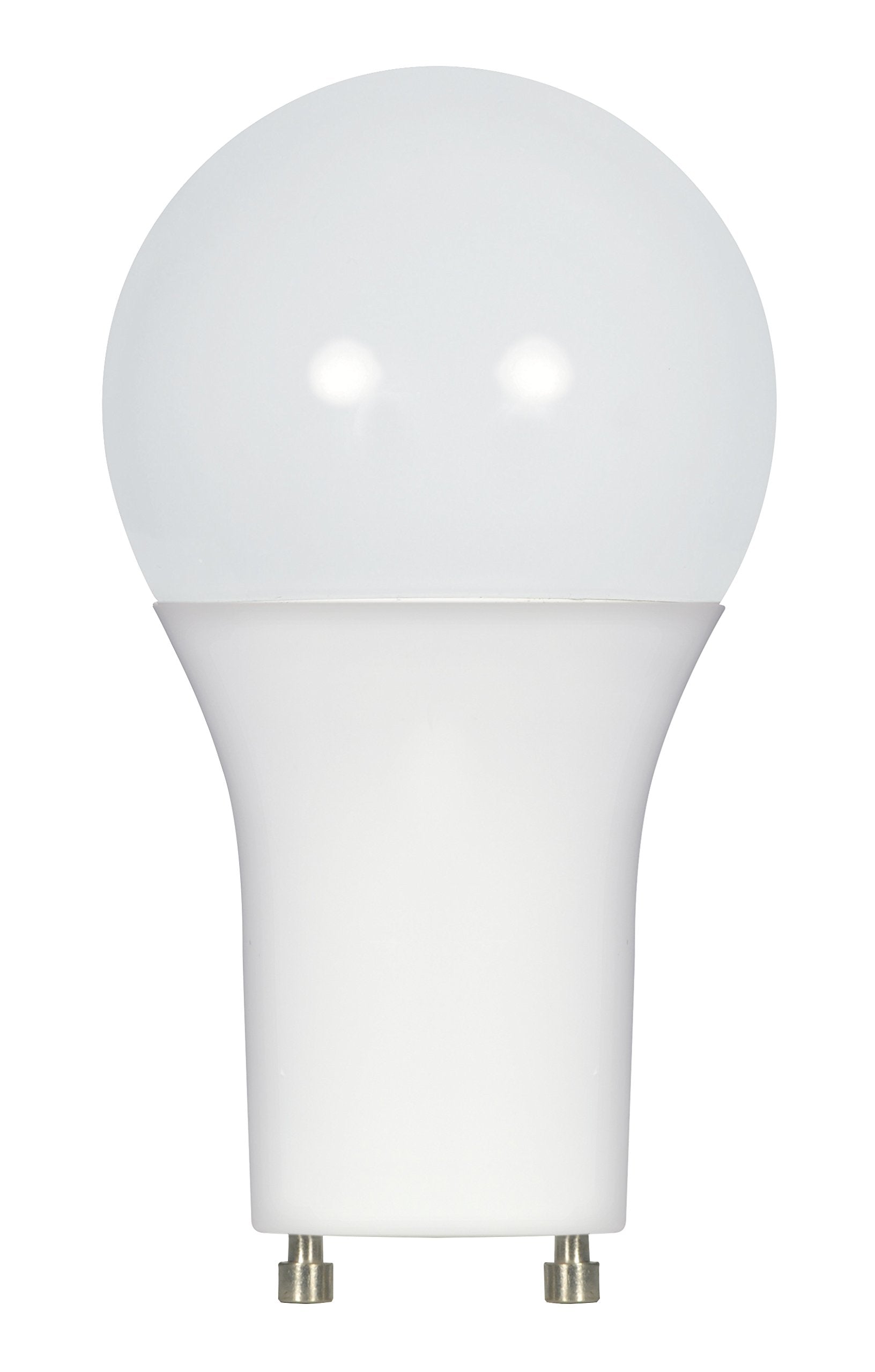 Satco S9841 A19 LED Light Bulb, 9.5W, 3500K, GU24 Base, 220° Beam Spread, Multi Color
