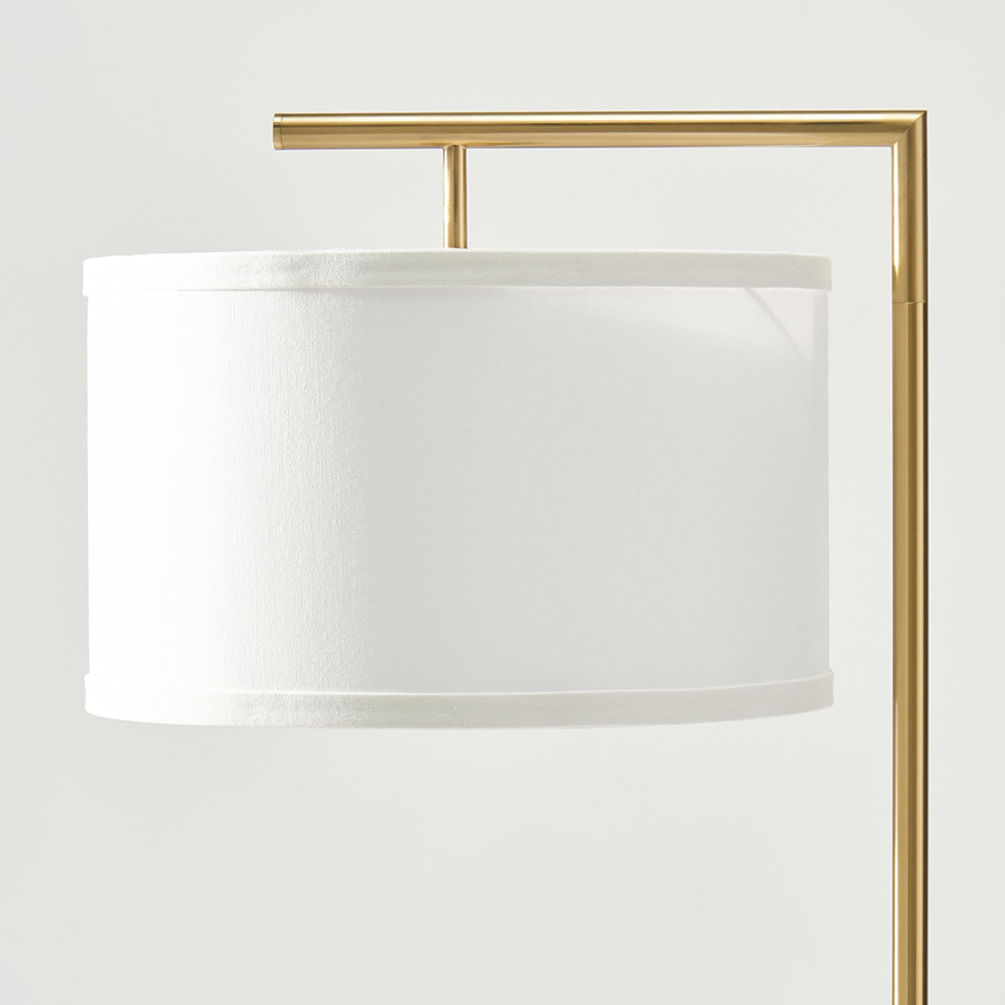 Brightech Montage Modern Floor Lamp - LED Tall Standing Lamp, Antique Brass, Metal, Model BT-FL-MNTG-MDRN-NTQ-BRSS