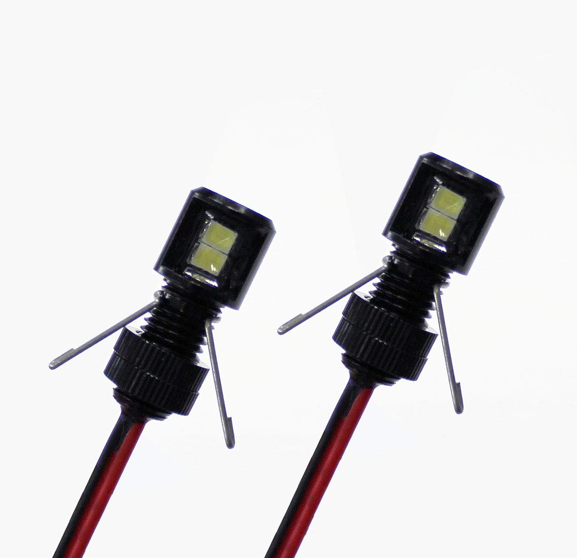 Oznium Side View LED Bolt - 12V Warm White Light, 8mm Aluminum Housing, Model 3954, 2-Pack