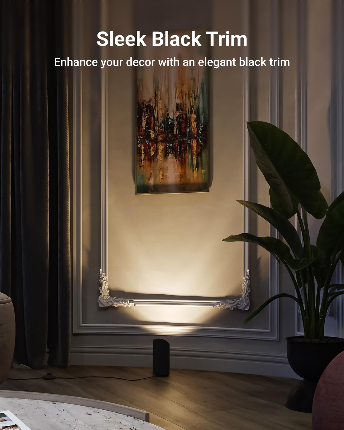 Sunco Lighting 7W LED Floor Can Light Spotlight - 450 LM, 3000K Warm White, Black, Indoor Uplighting with Foot Switch, 2 Pack