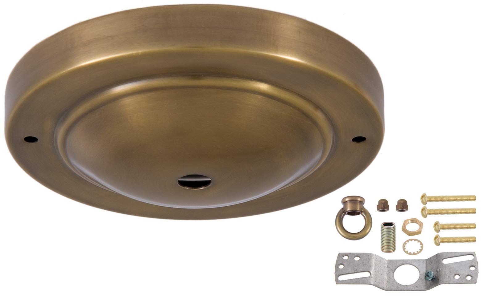 B&P Lamp Antique Brass Canopy and Hardware Kit, Model 11717A, Full Kit