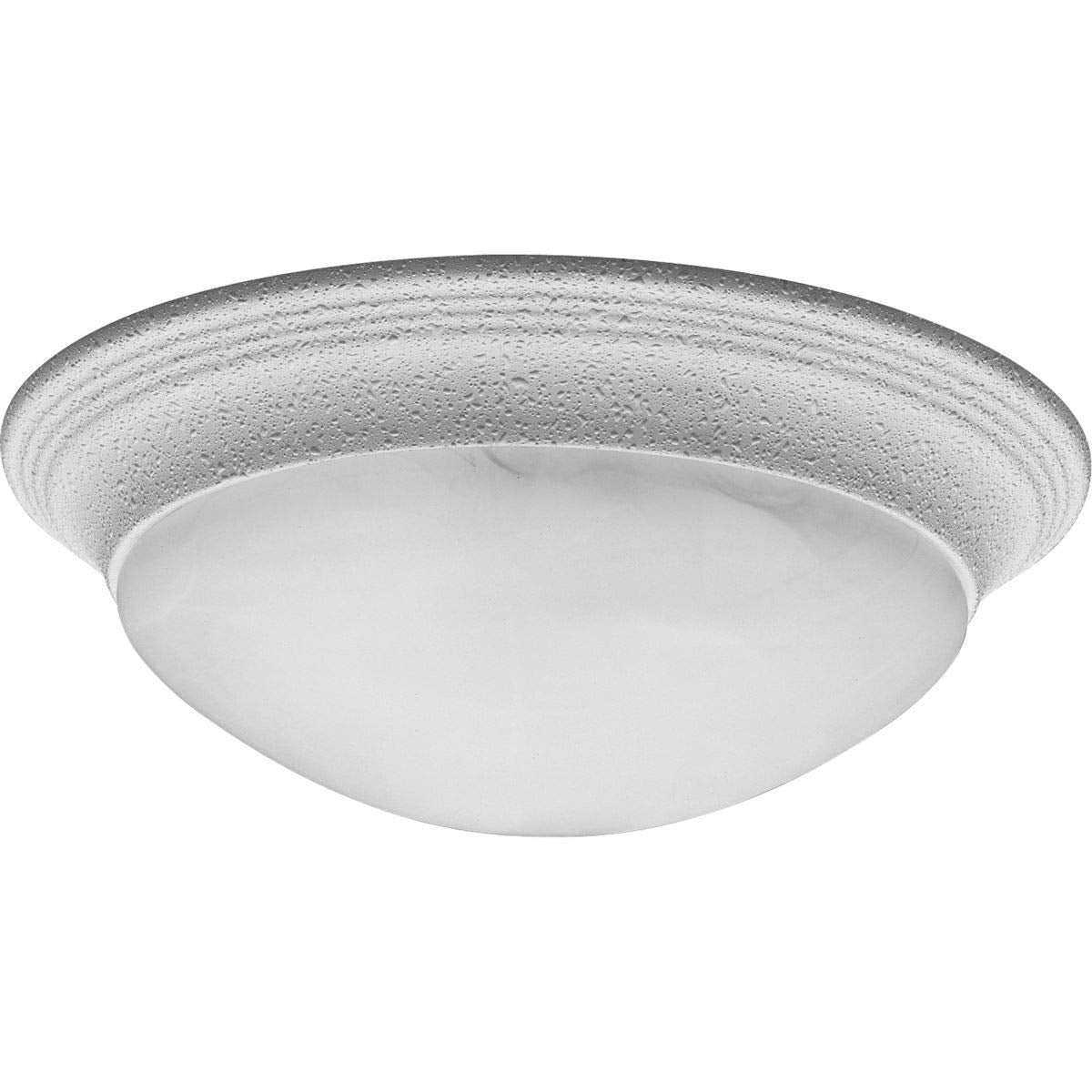 Progress Lighting 2-Light Close-to-Ceiling Fixture, 14in Alabaster Glass, White, Model P3689-30